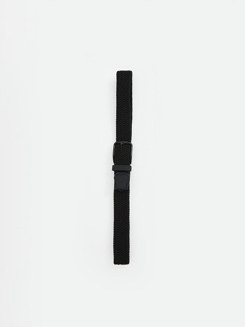 Siyah Örgü Dokuma Erkek Kemer-1