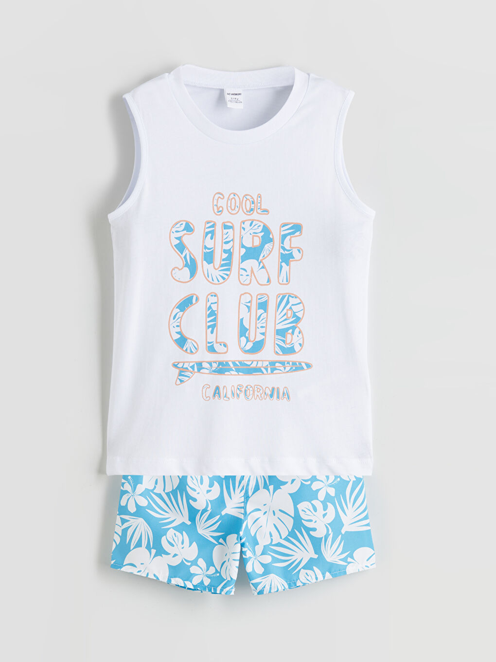 Printed Boys' Swimming T-Shirt and Shorts 2 Pack -S5ER71Z1-Q6K