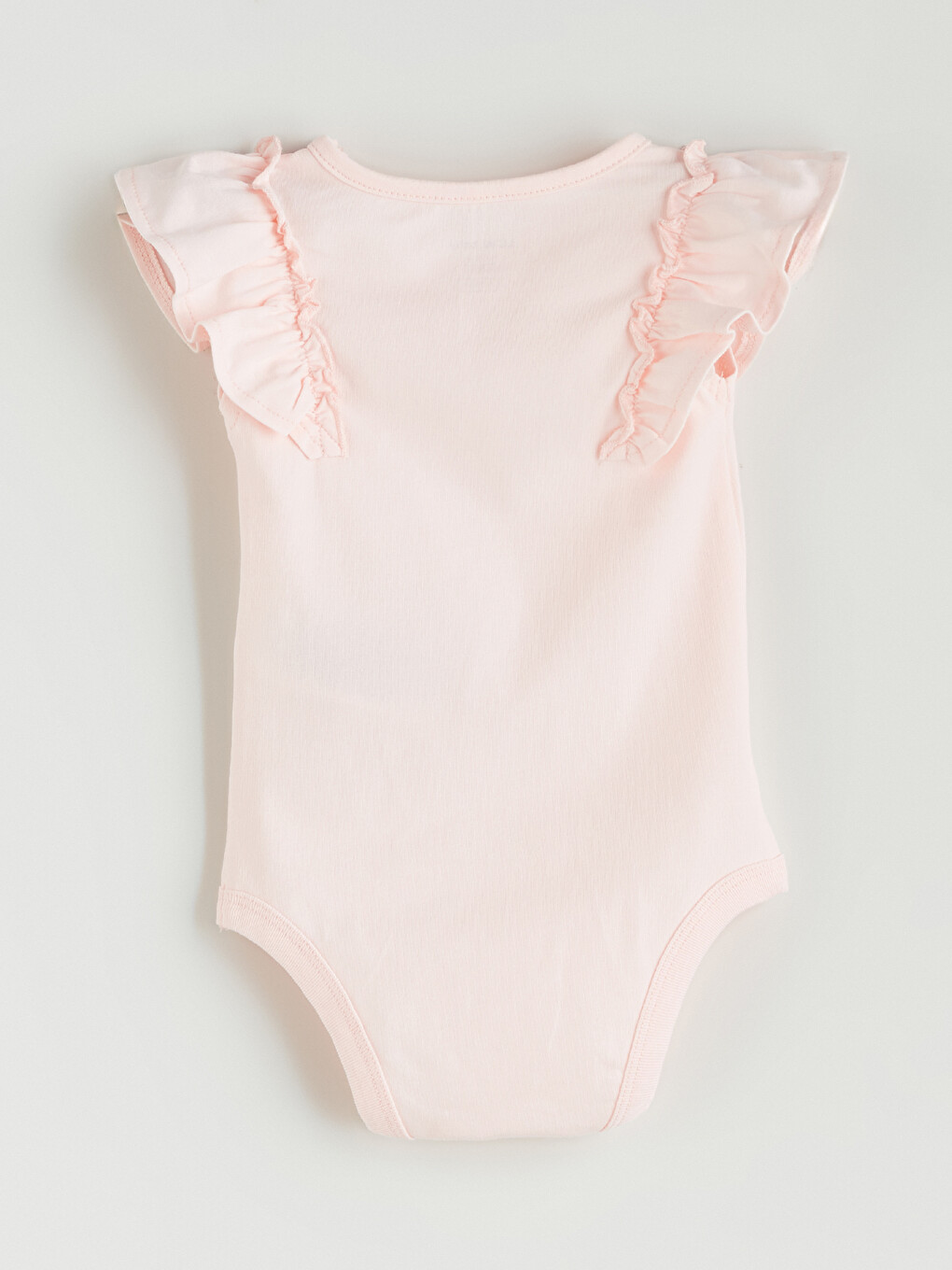 Pembe Fırfırlı Kız Bebek Çıtçıtlı Body-1