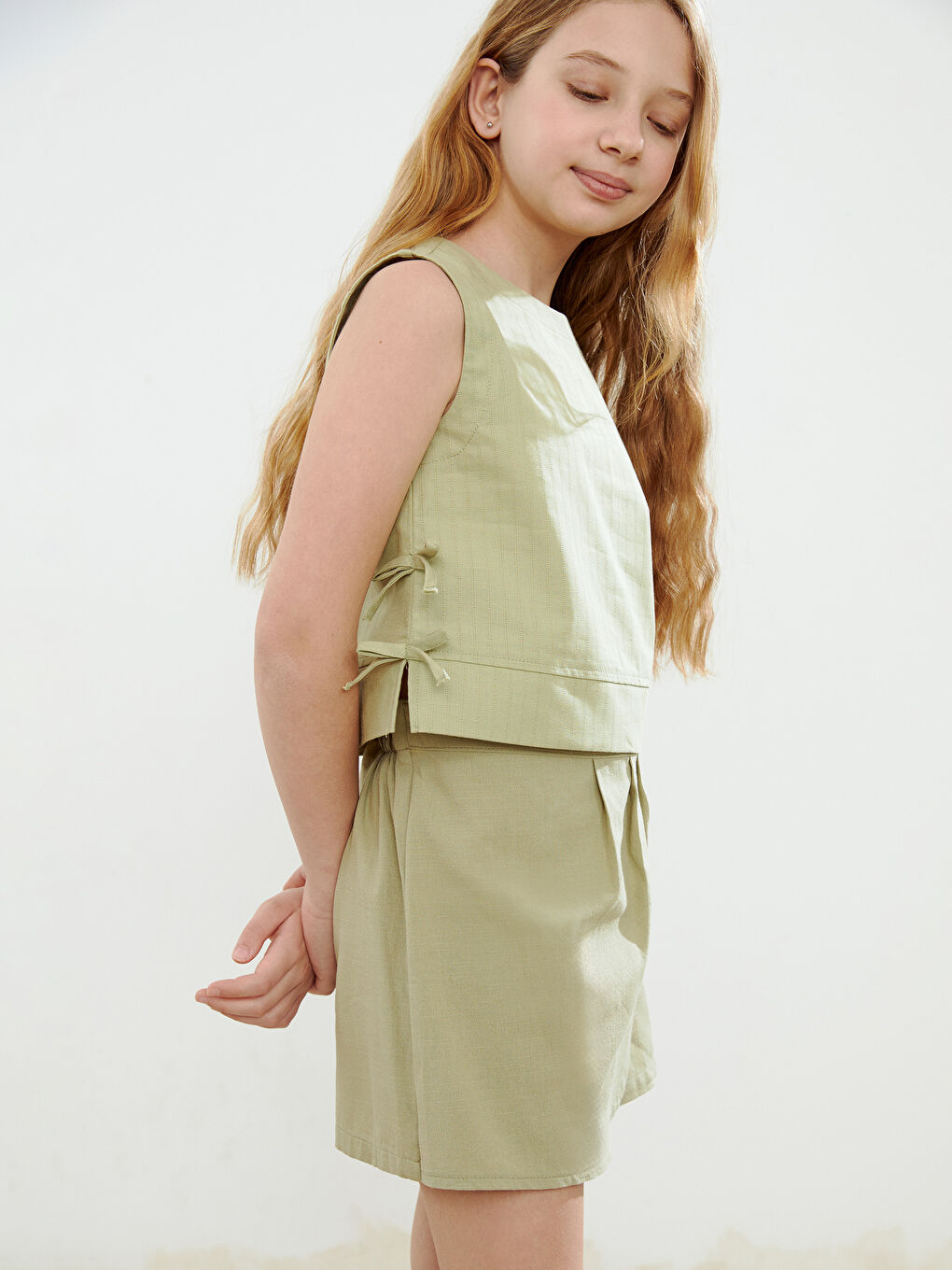 Girl GREEN Blouse -S5ER94Z4-Z3J