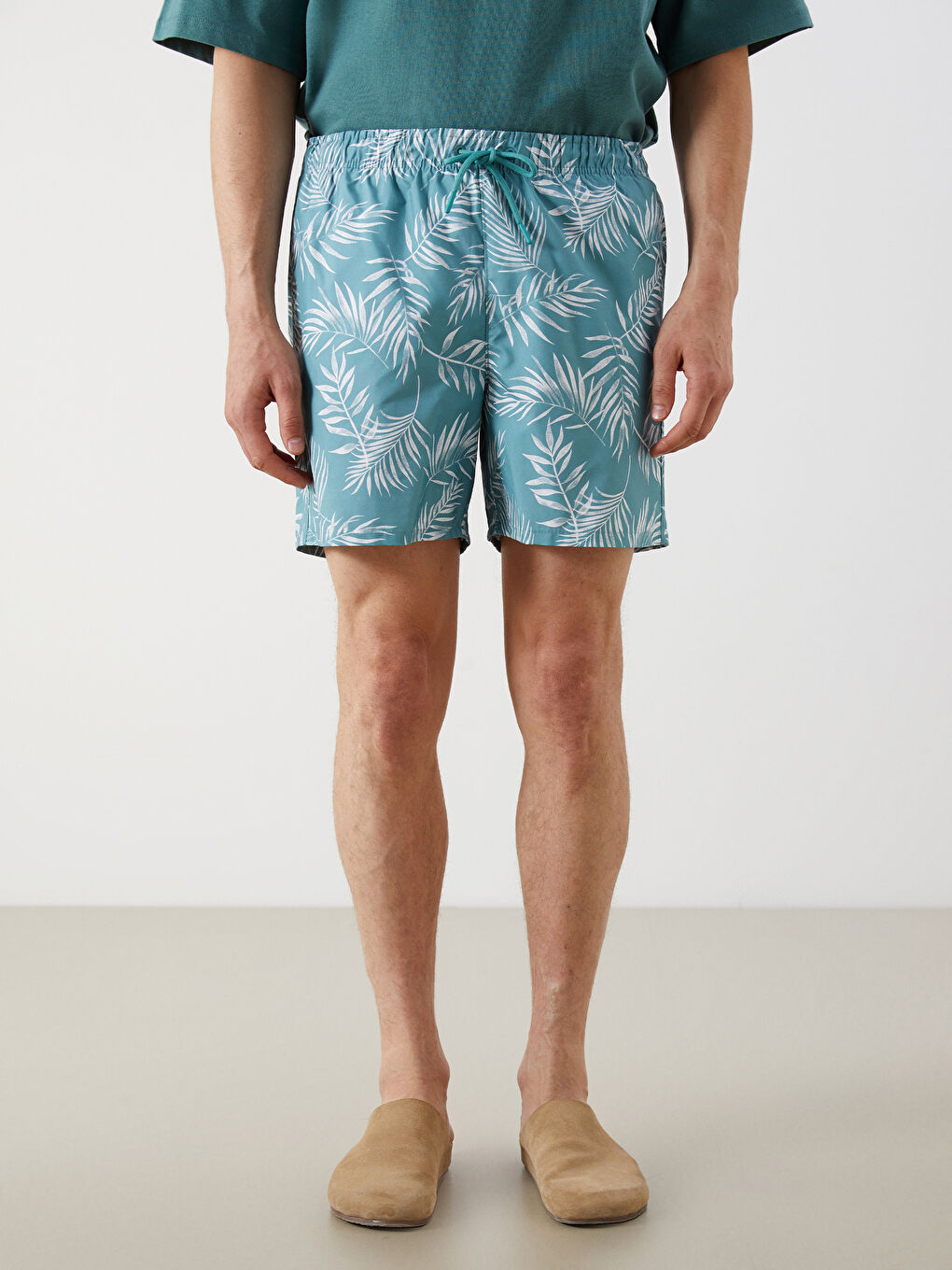 Short Patterned Men's Swimming Shorts -S5ES00Z8-GBX