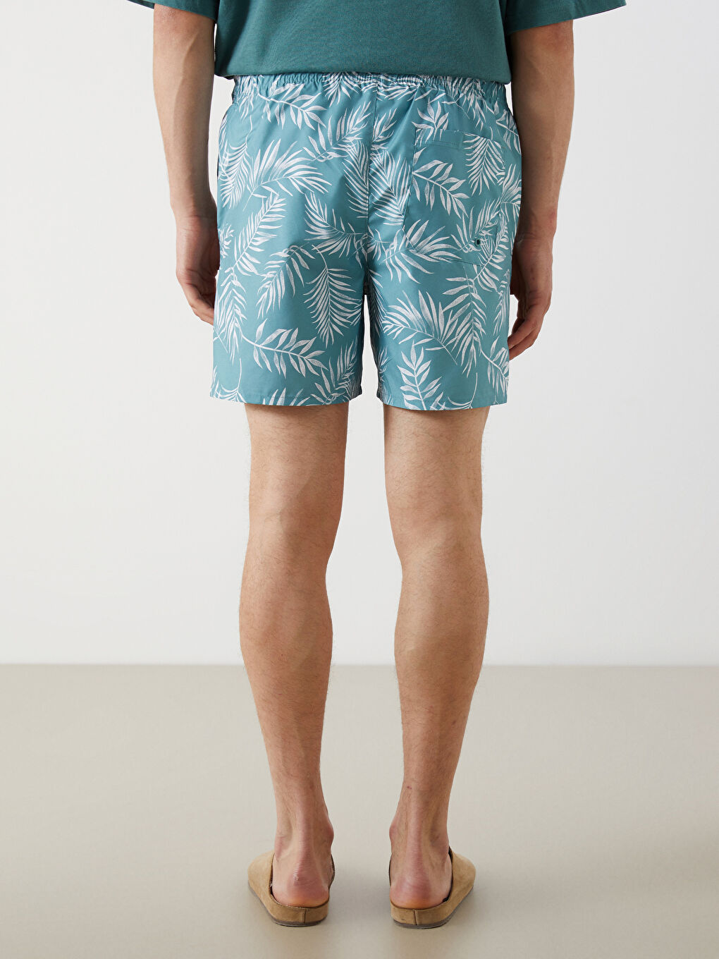 Short Patterned Men's Swimming Shorts -S5ES00Z8-GBX
