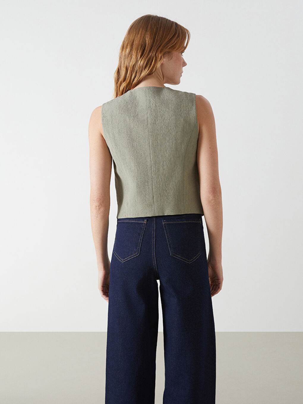 V Neck Women's Classic Waistcoat -S5ES04Z8-K0F