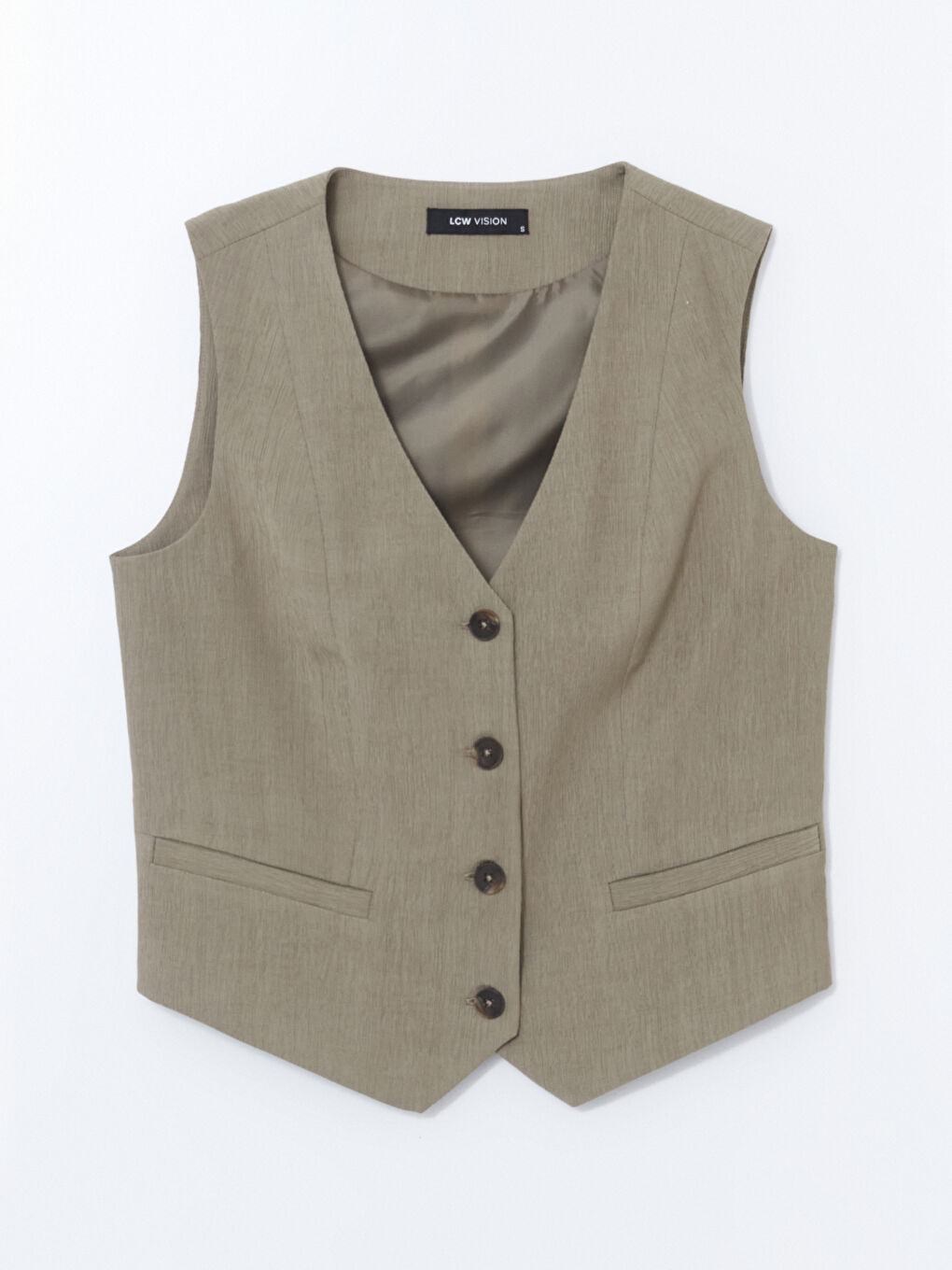 V Neck Women's Classic Waistcoat -S5ES04Z8-K0F