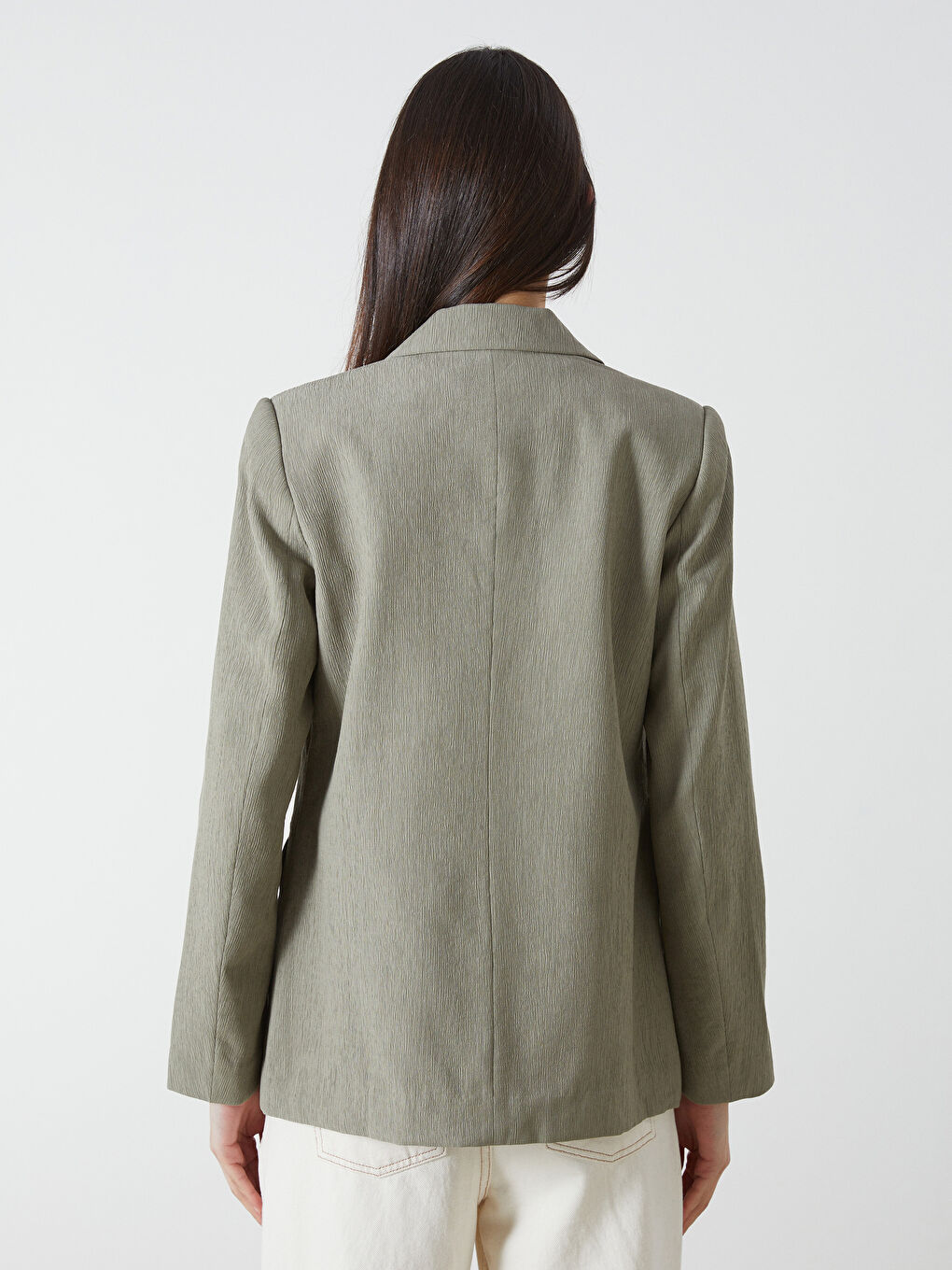 Textured Women's Blazer Jacket -S5ES05Z8-K0F