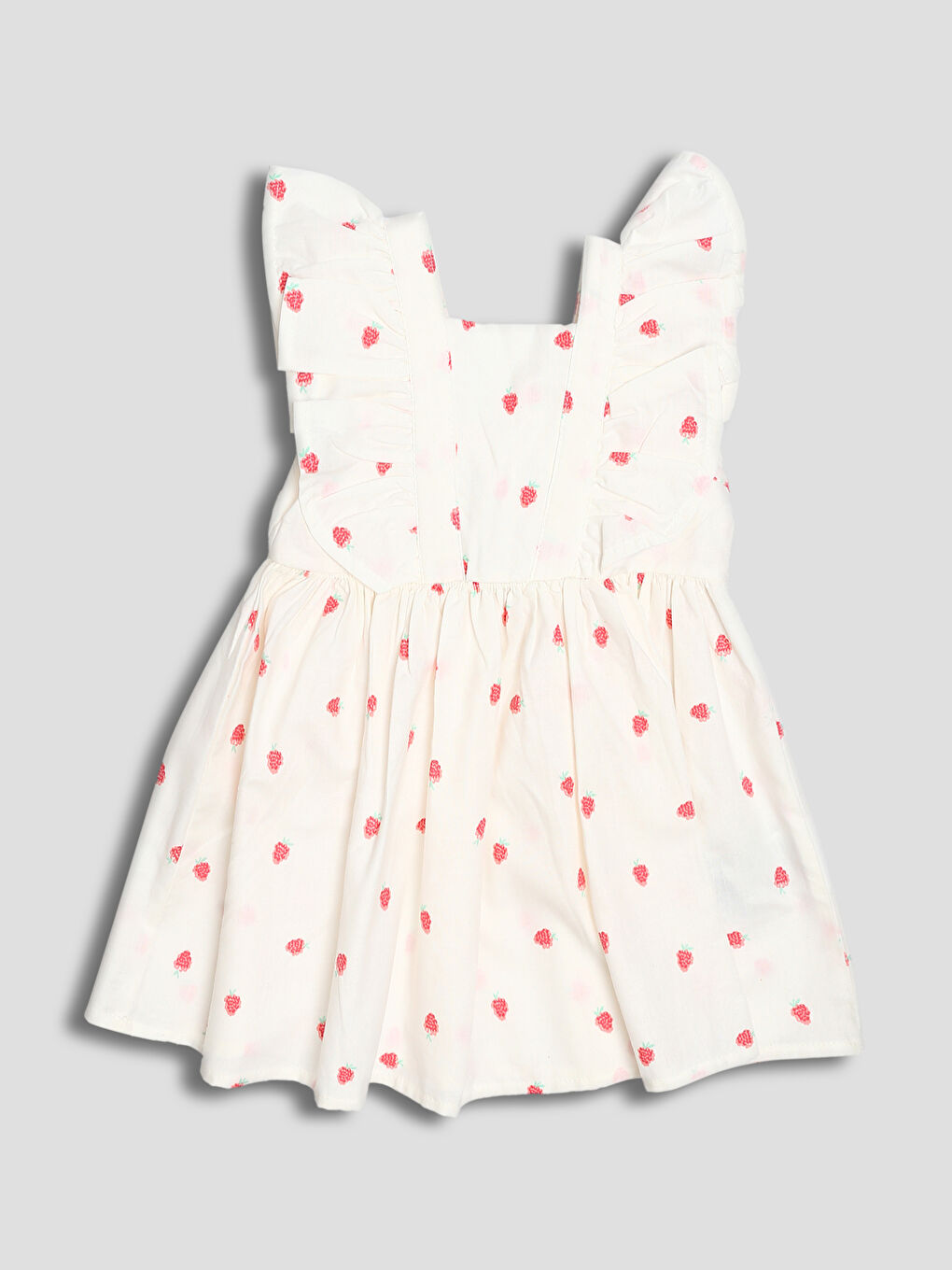 Square Collar Girls' Poplin Dress