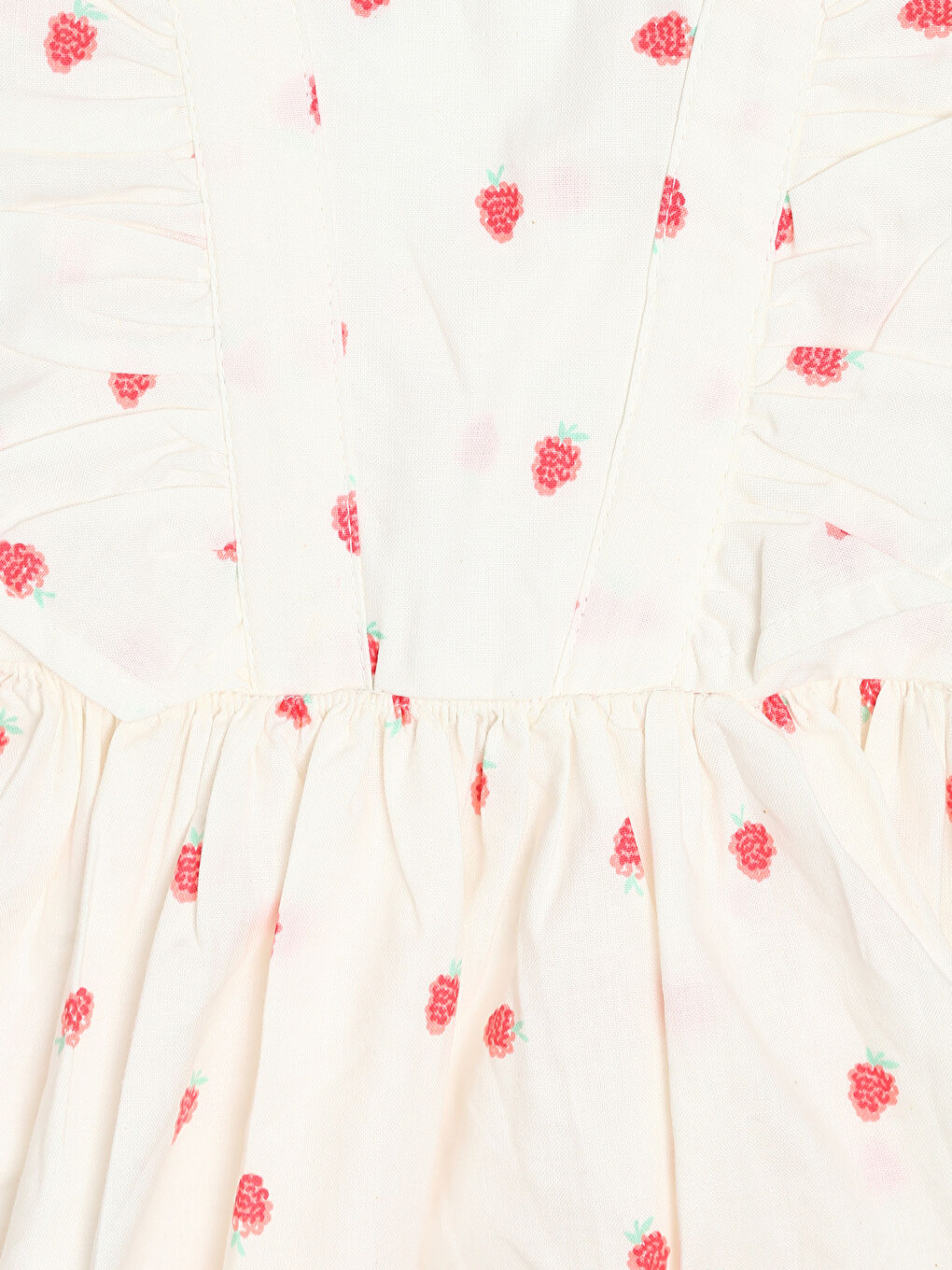 Square Collar Girls' Poplin Dress-1