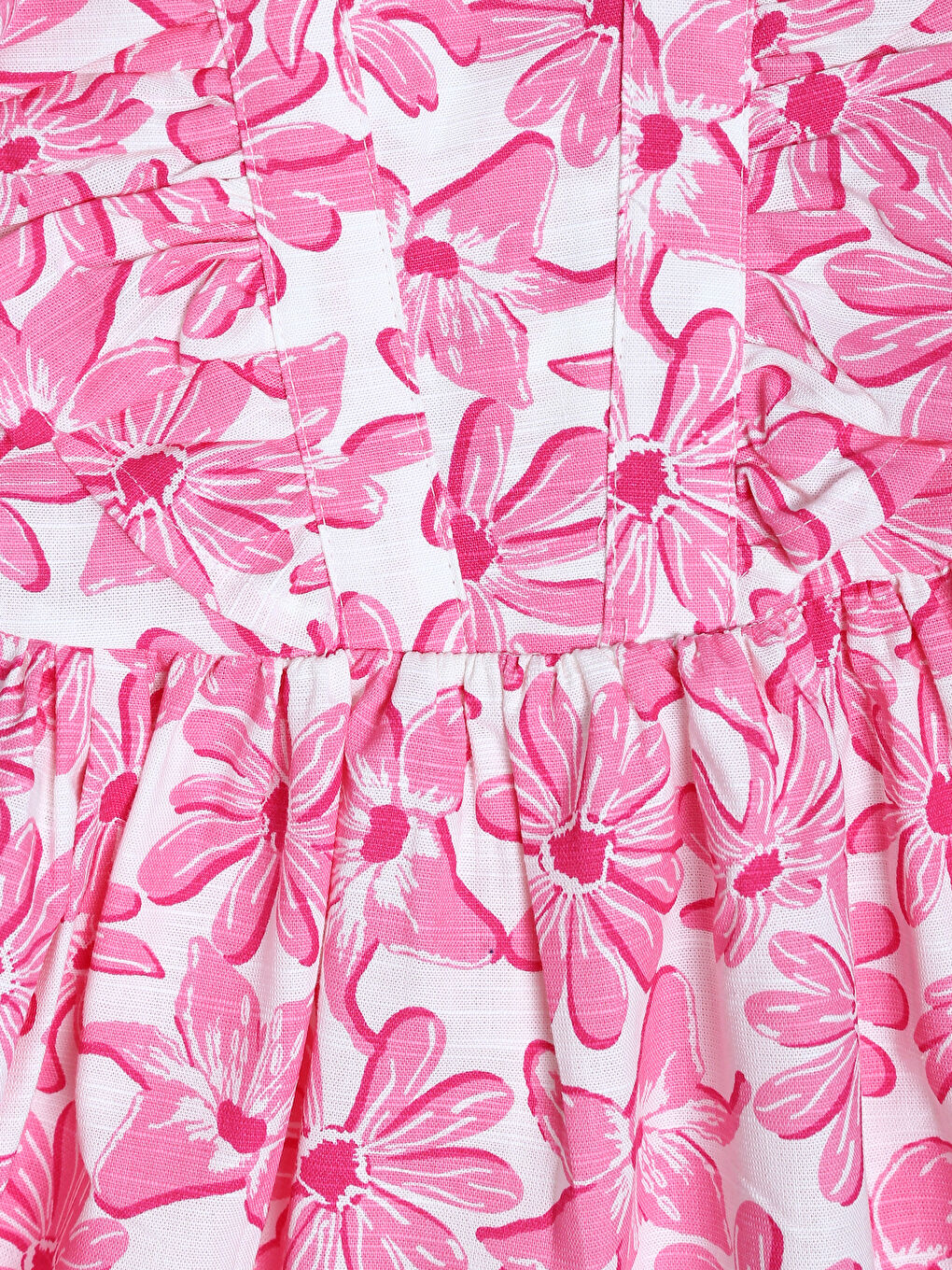 فستان بوبلين بياقة مربعة للبنات-2