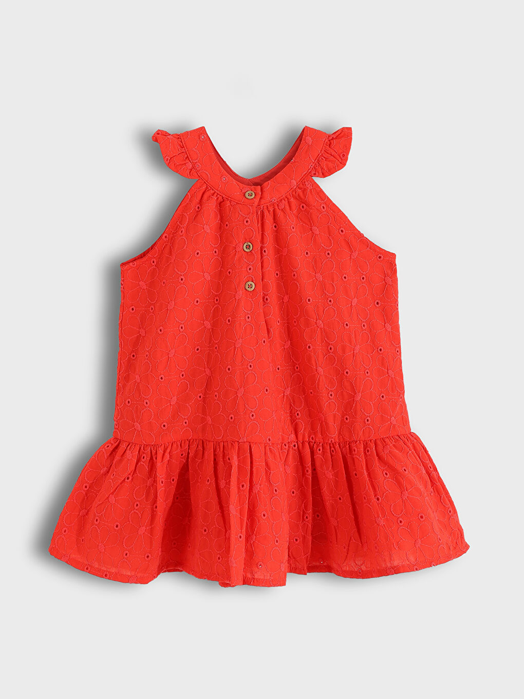 V-Neck Girls' Dress-1