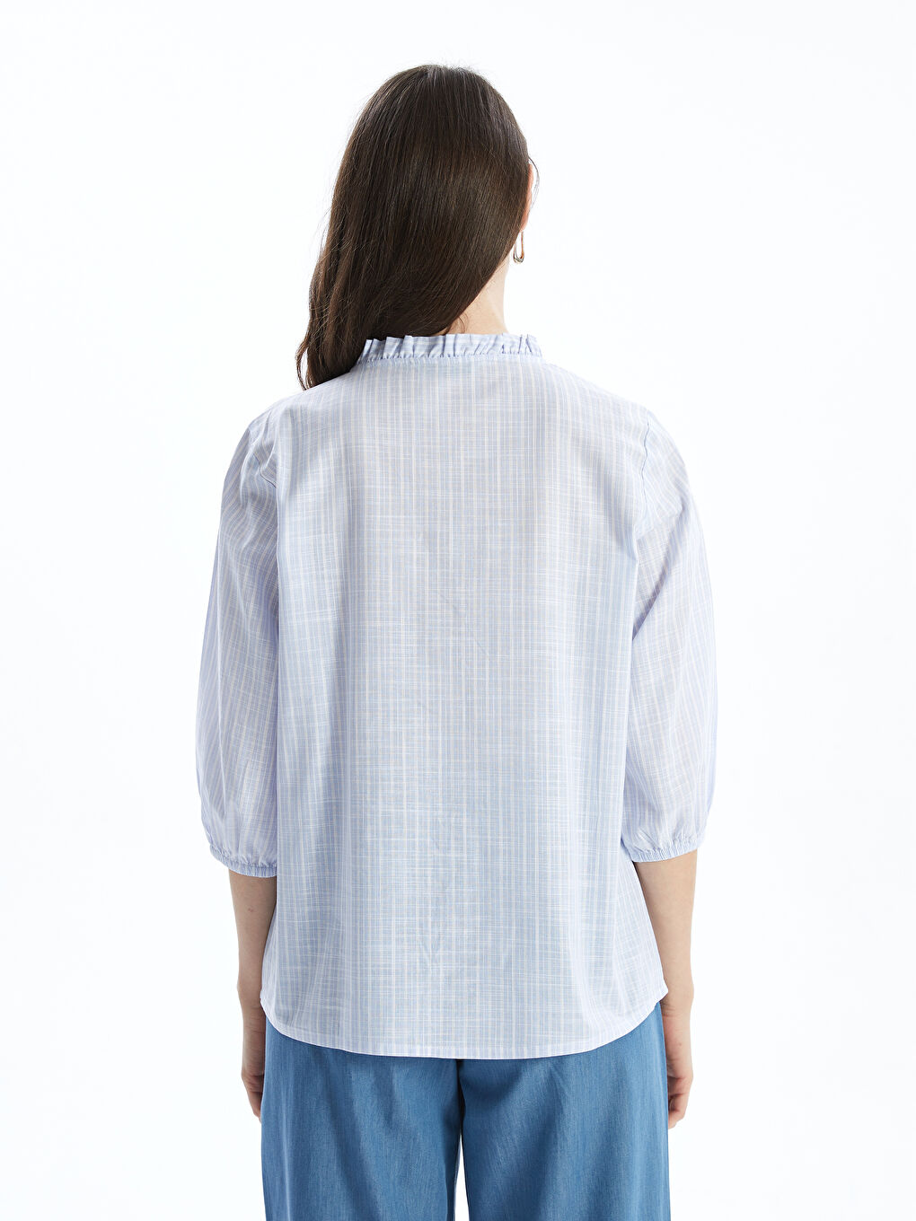 Regular Fit Women's Shirt with Ruching -S5ES17Z8-LEH