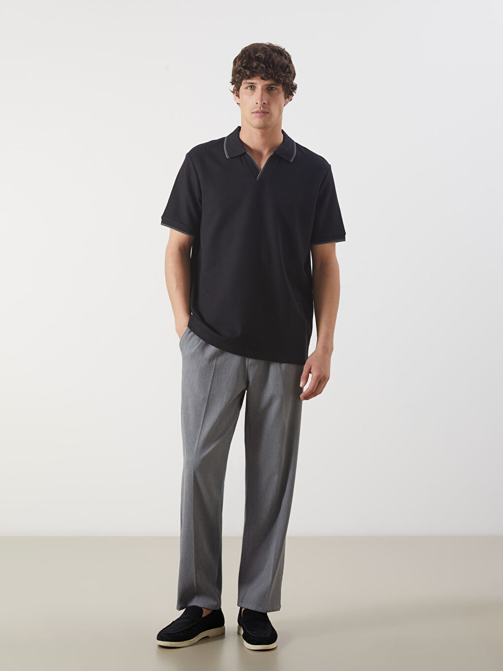 LCW Vision Polo Neck Short Sleeve Men's T-Shirt -S5ES31Z8-CVL