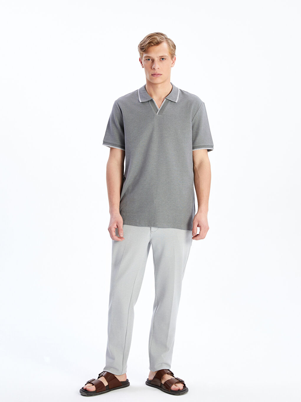 LCW Vision Polo Neck Short Sleeve Men's T-Shirt -S5ES31Z8-LAL