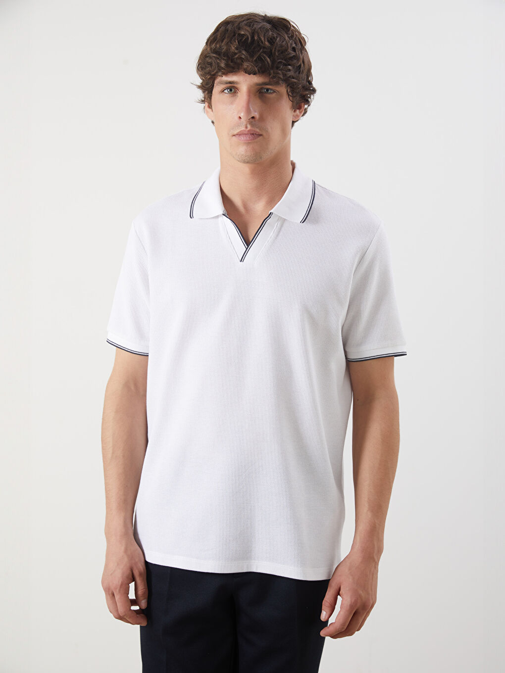 LCW Vision Polo Neck Short Sleeve Men's T-Shirt -S5ES31Z8-Q6K