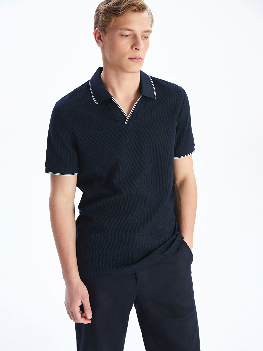 LCW Vision Polo Neck Short Sleeve Men's T-Shirt -S5ES31Z8-RFH