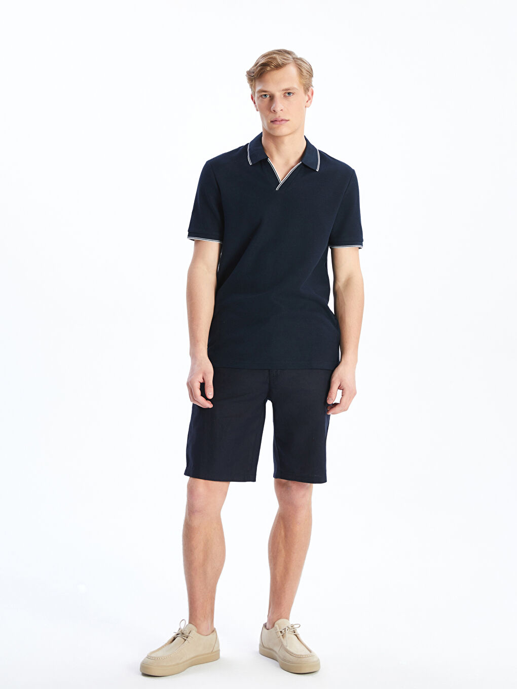 LCW Vision Polo Neck Short Sleeve Men's T-Shirt -S5ES31Z8-RFH