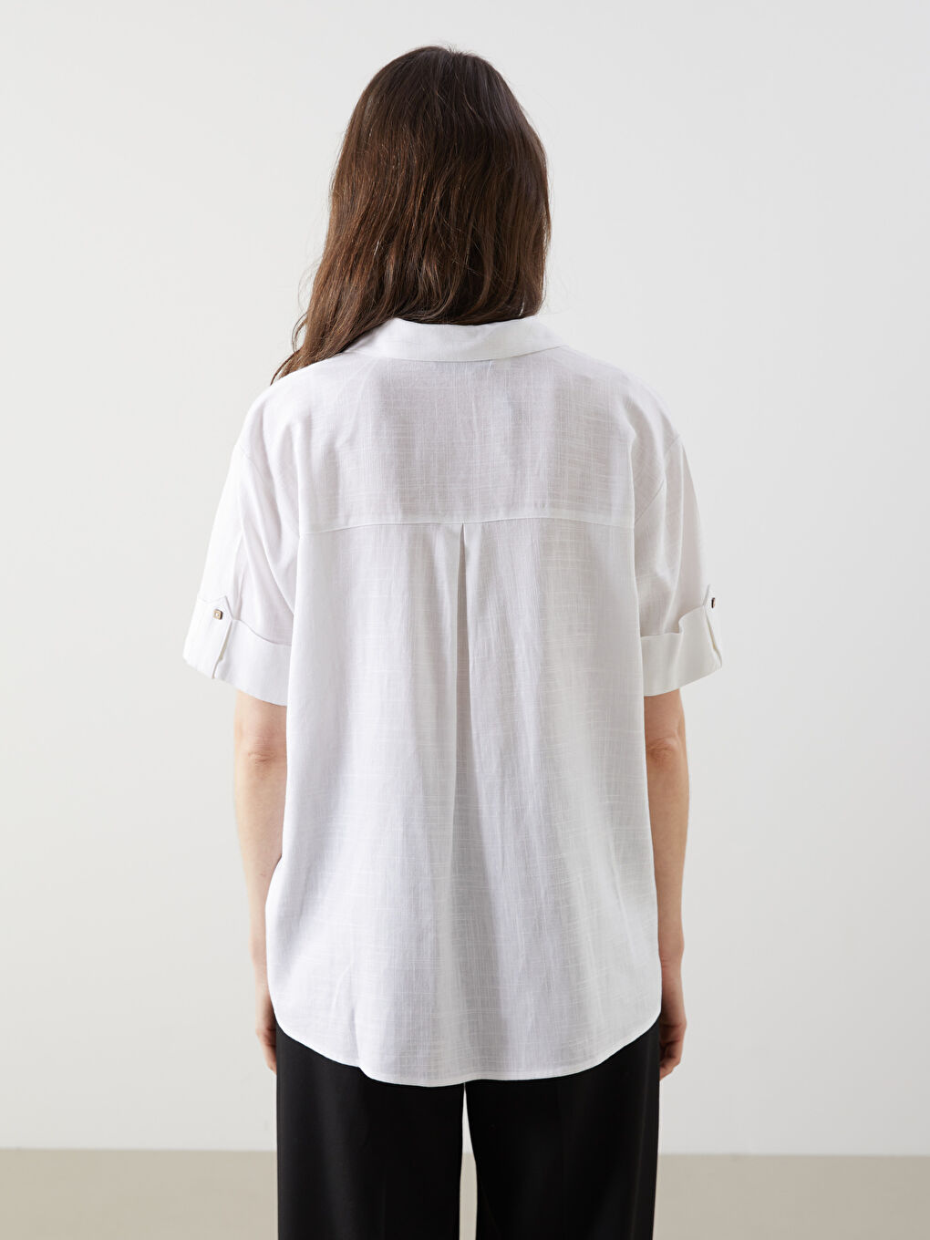Linen Blend Women's Shirt -S5ES35Z8-QVD