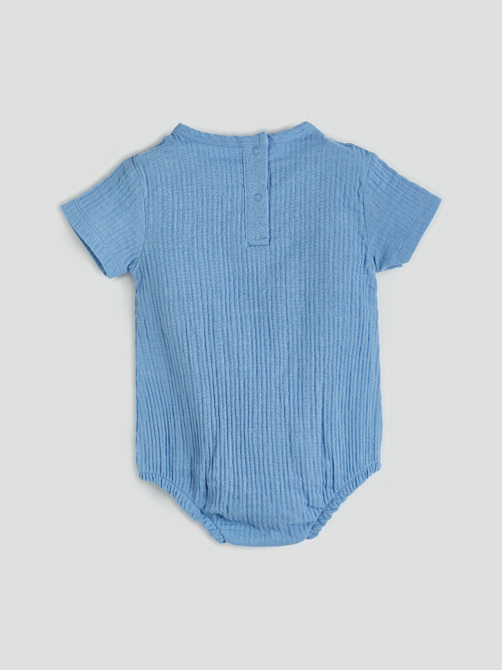 Mavi Bisiklet Yaka Erkek Bebek Çıtçıtlı Body-1