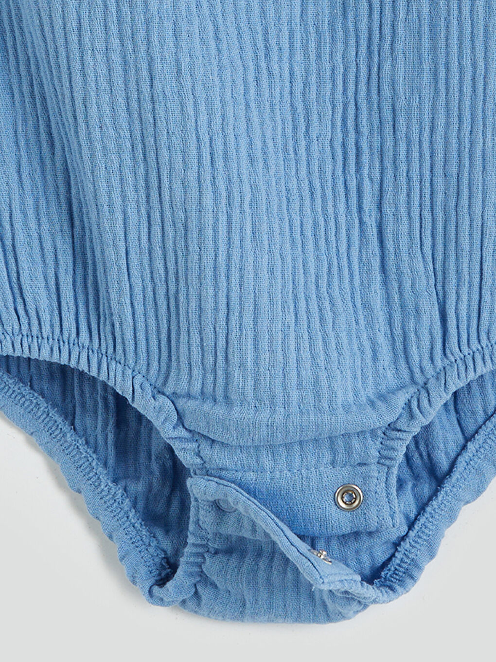 Mavi Bisiklet Yaka Erkek Bebek Çıtçıtlı Body-2