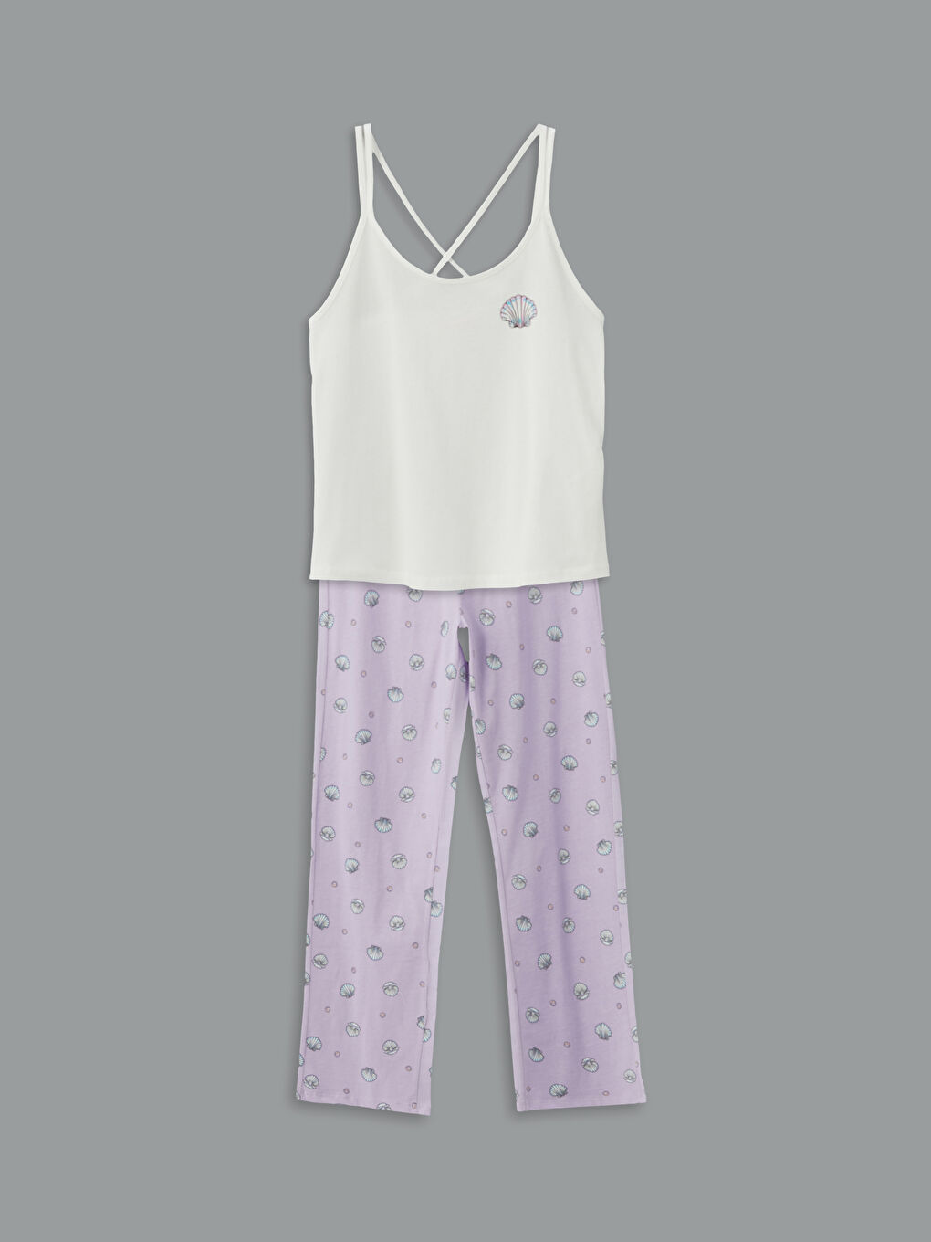 U-Neck Printed Women’S Pajama Set -S5ES90Z8-LSC