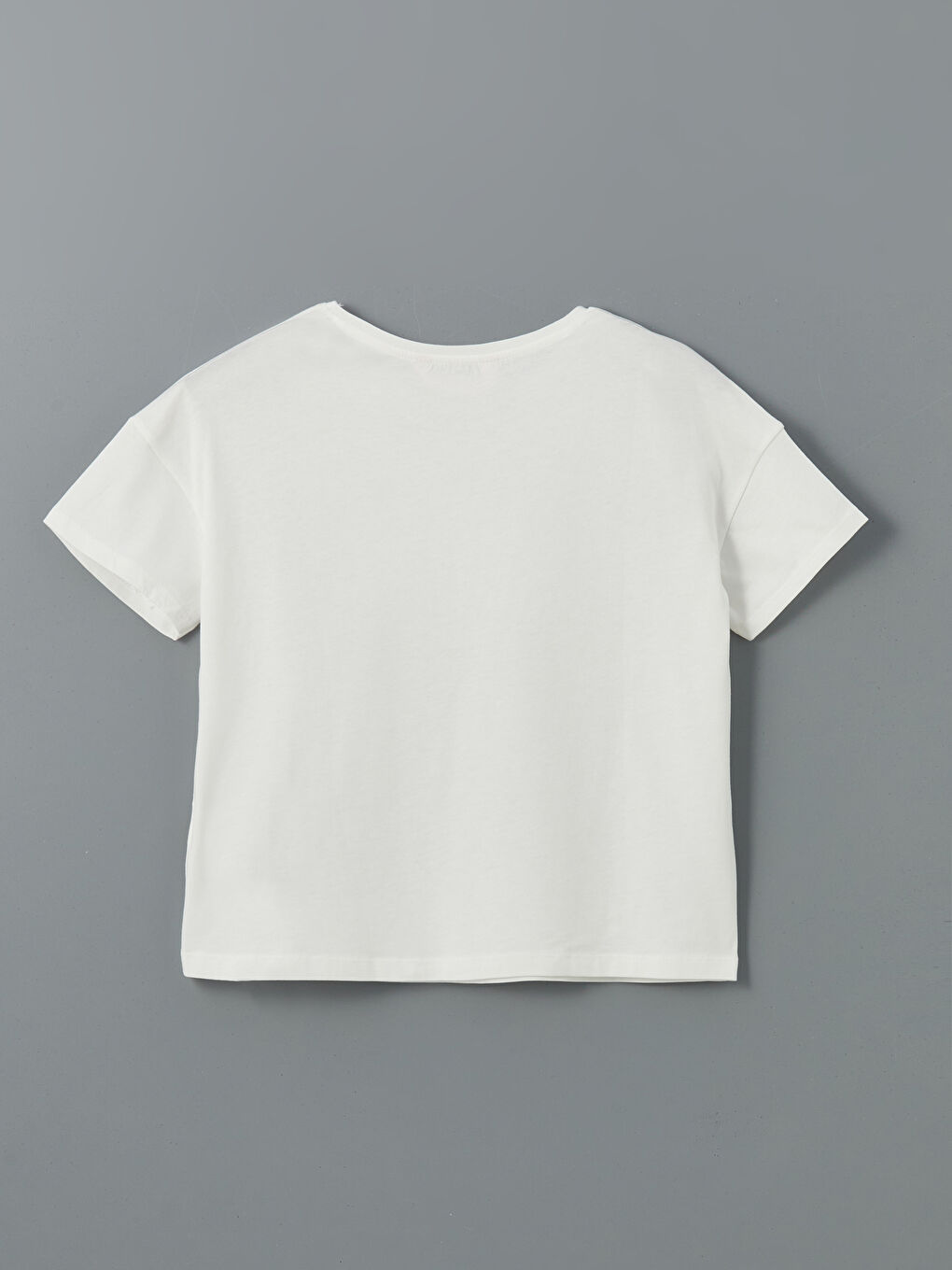 Ekru Bisiklet Yaka Baskılı Kadın Pijama Üstü-5