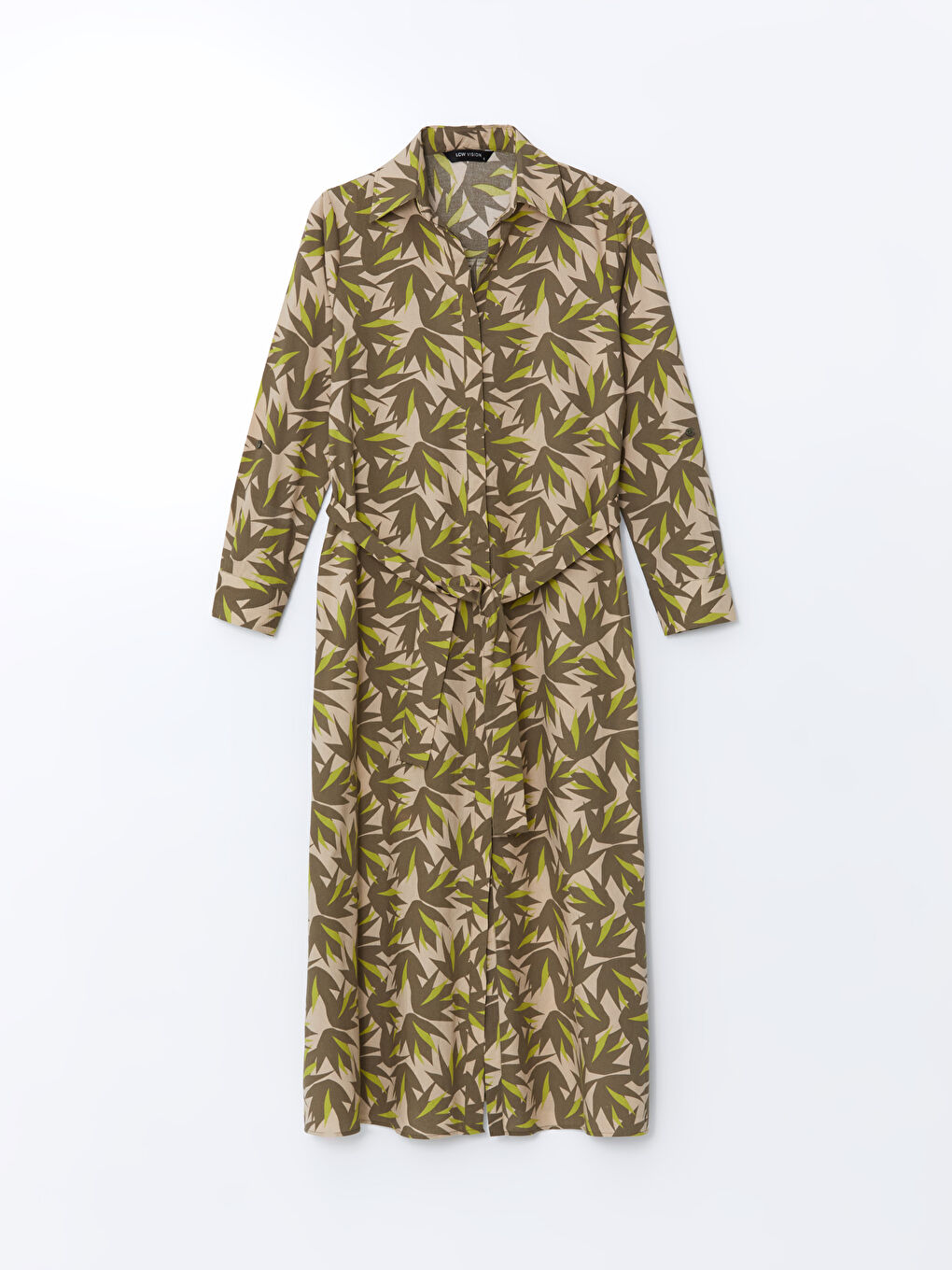 LCWAIKIKI Classic Woman GREEN Shirt Dress -S5ES95Z8-LRR