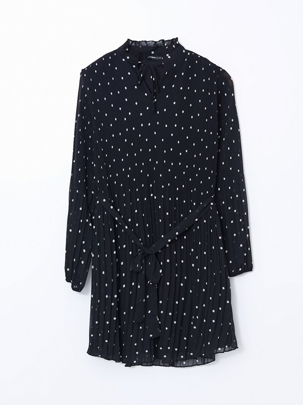 Tie Neck Polka Dot Chiffon Women's Dress -S5ET05Z8-LQJ