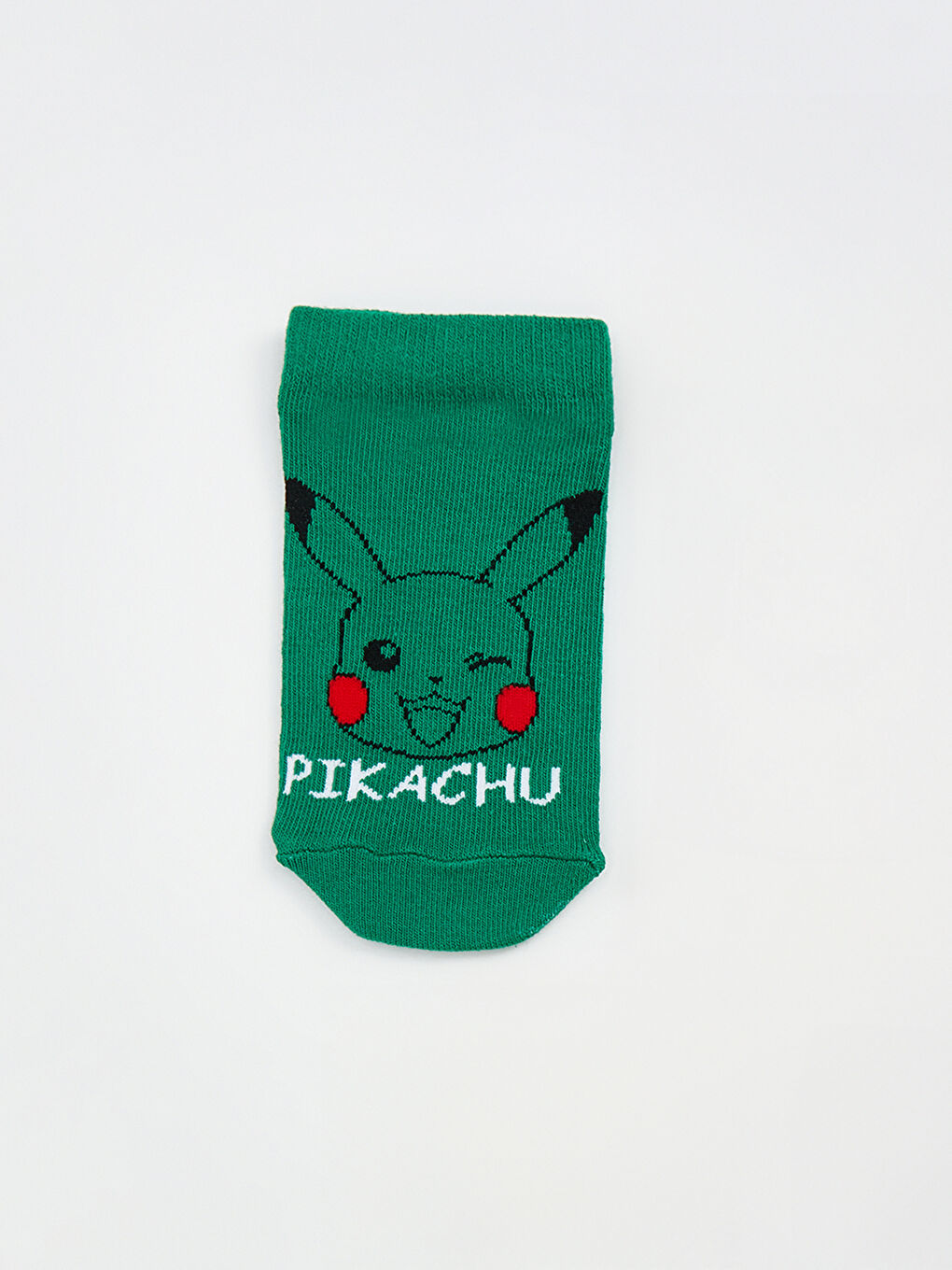 Yeşil Pikachu Desenli Erkek Çocuk Patik Çorap