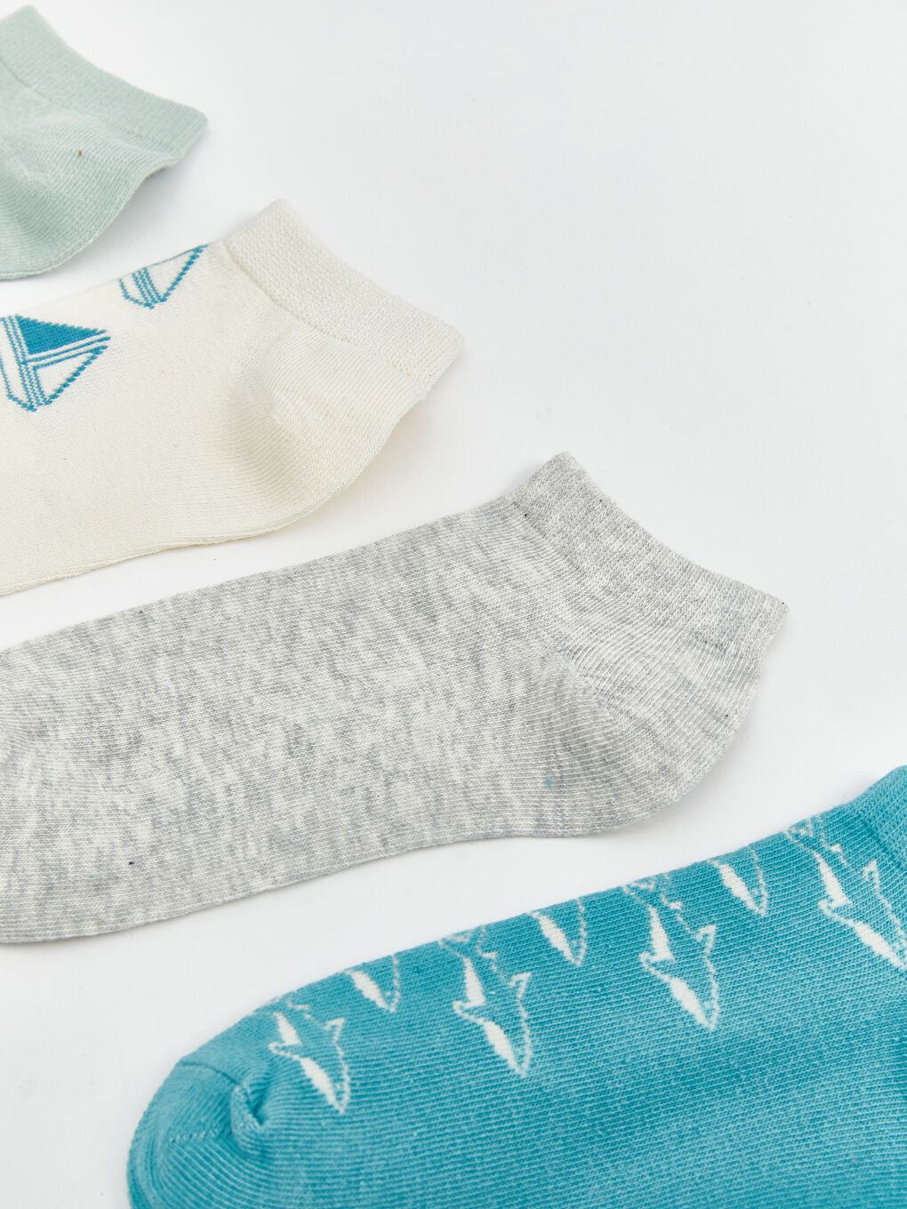 Patterned Boys' Trainer Socks 7 Pack -S5ET38Z4-K00