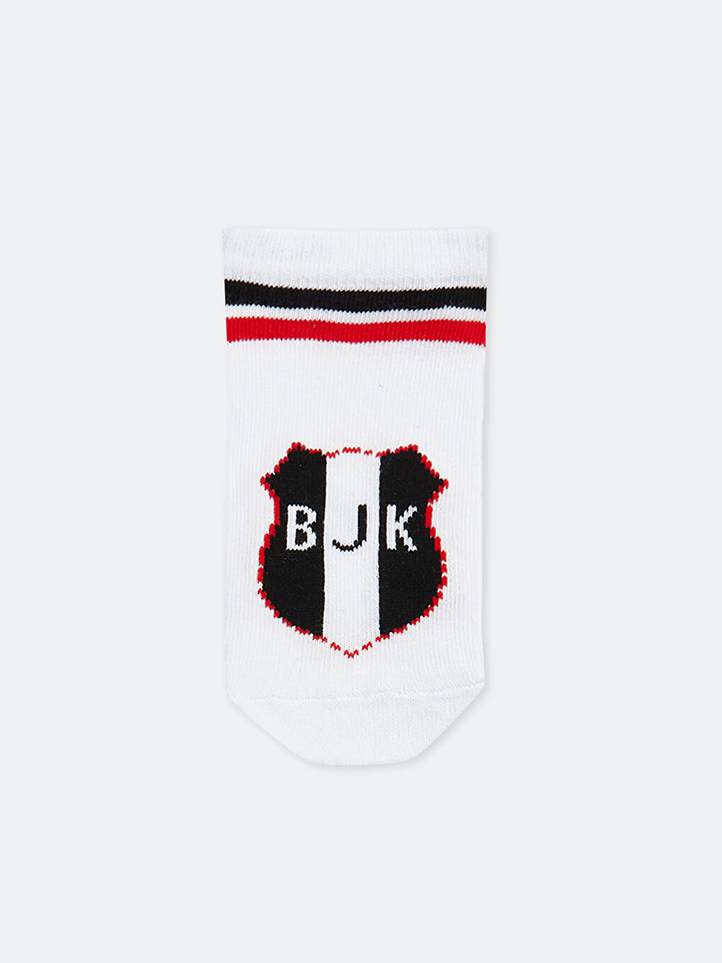 Beyaz Beşiktaş Desenli Erkek Çocuk Patik Çorap
