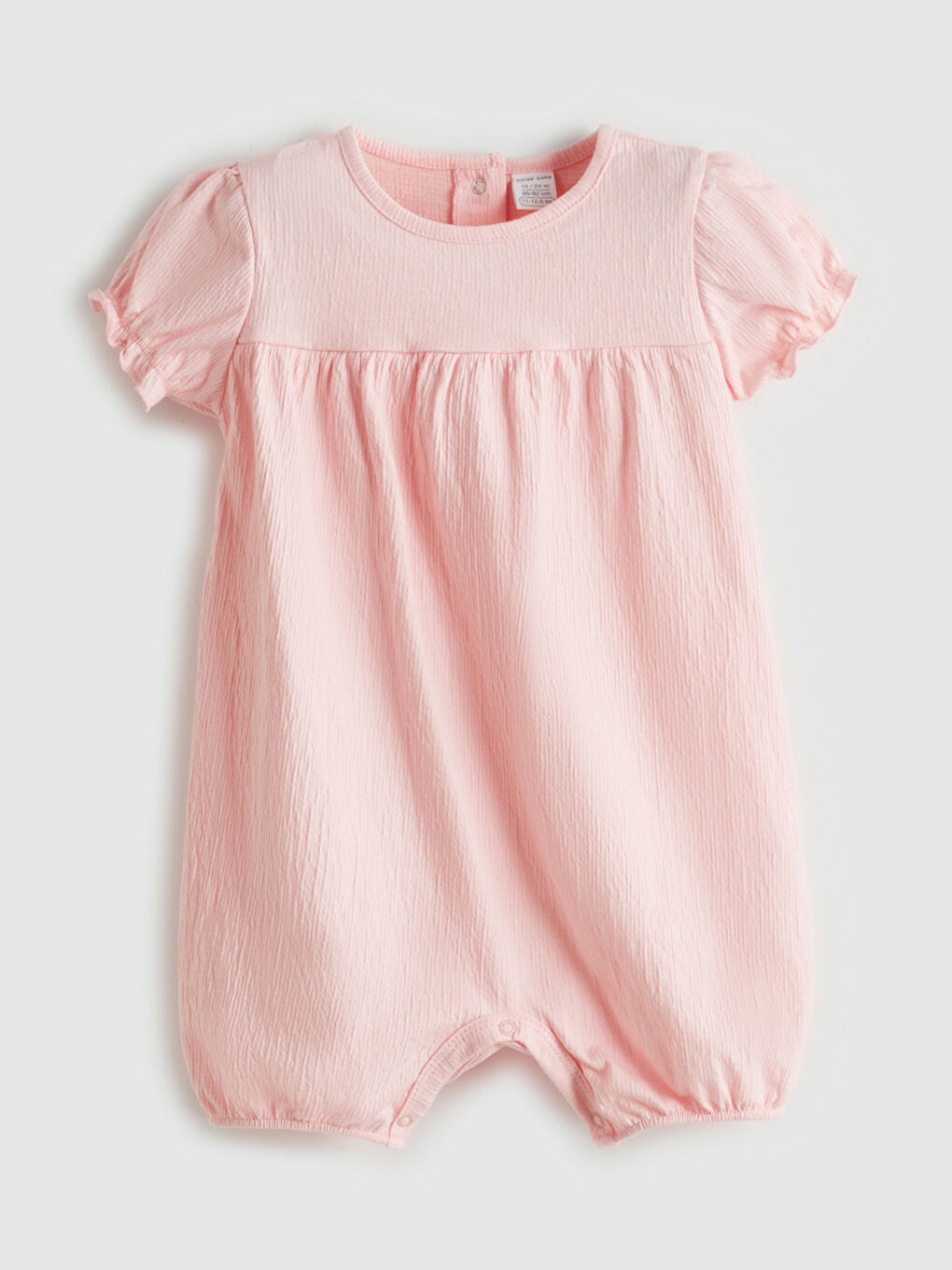 Pembe Bisiklet Yaka Kız Bebek Tulum