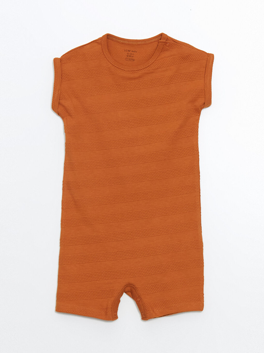 Turuncu Bisiklet Yaka Basic Erkek Bebek Tulum