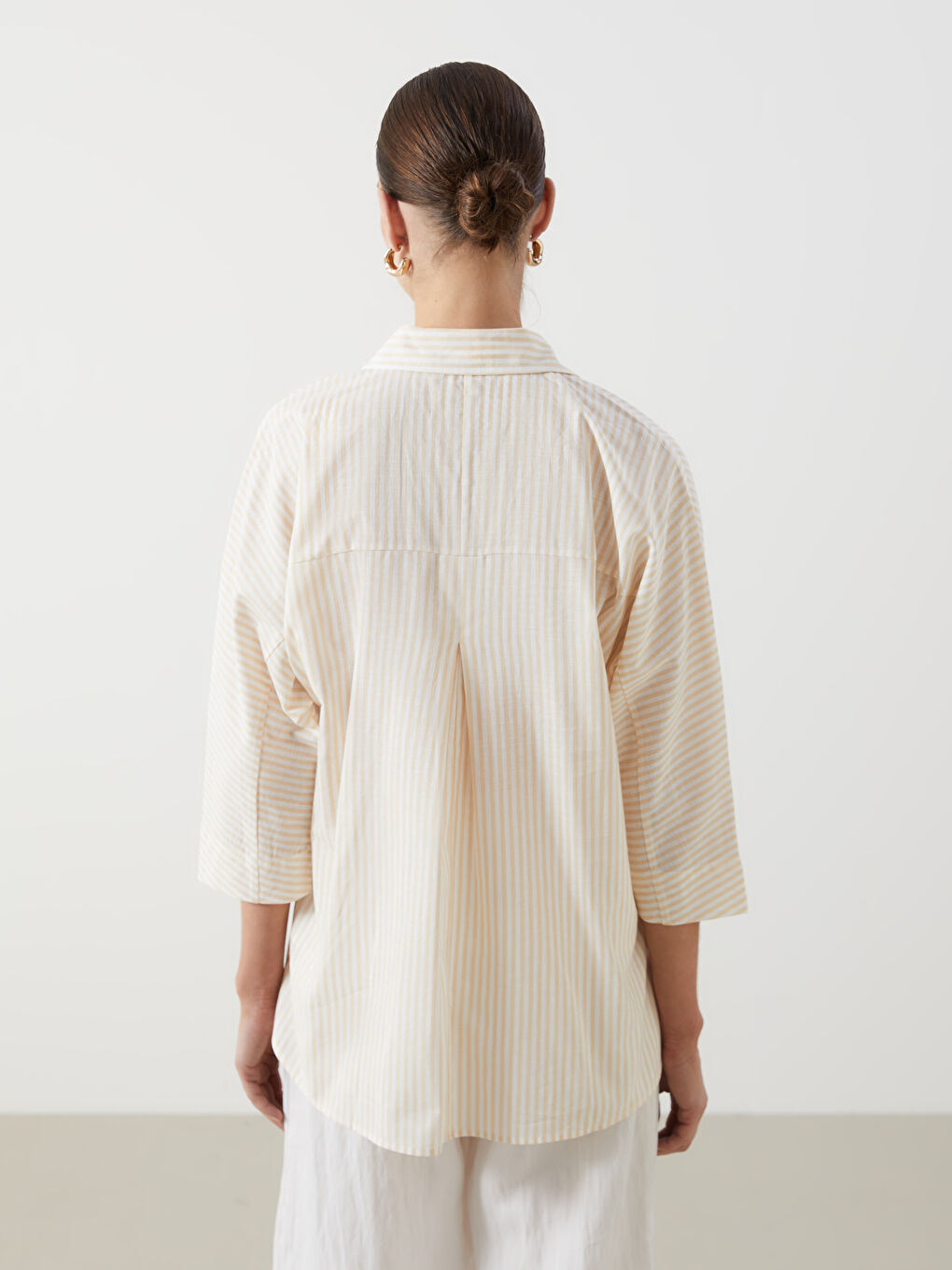 Striped Poplin Women's Shirt -S5ET78Z8-ELZ