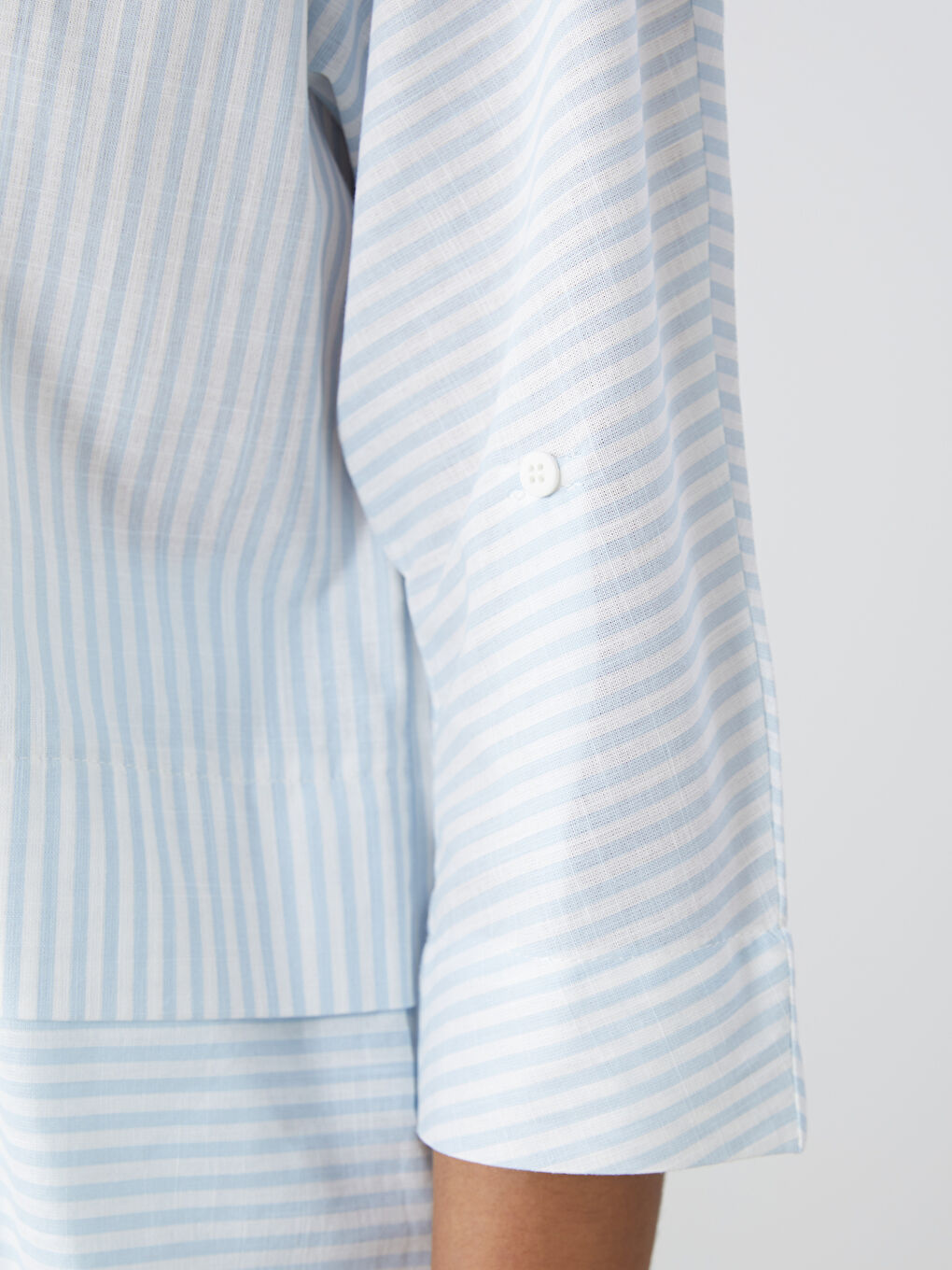 Striped Poplin Women's Shirt-2