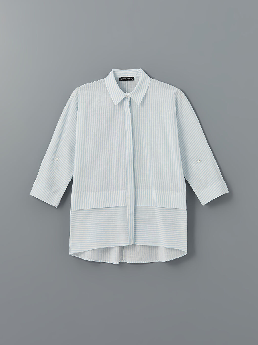 Striped Poplin Women's Shirt-4