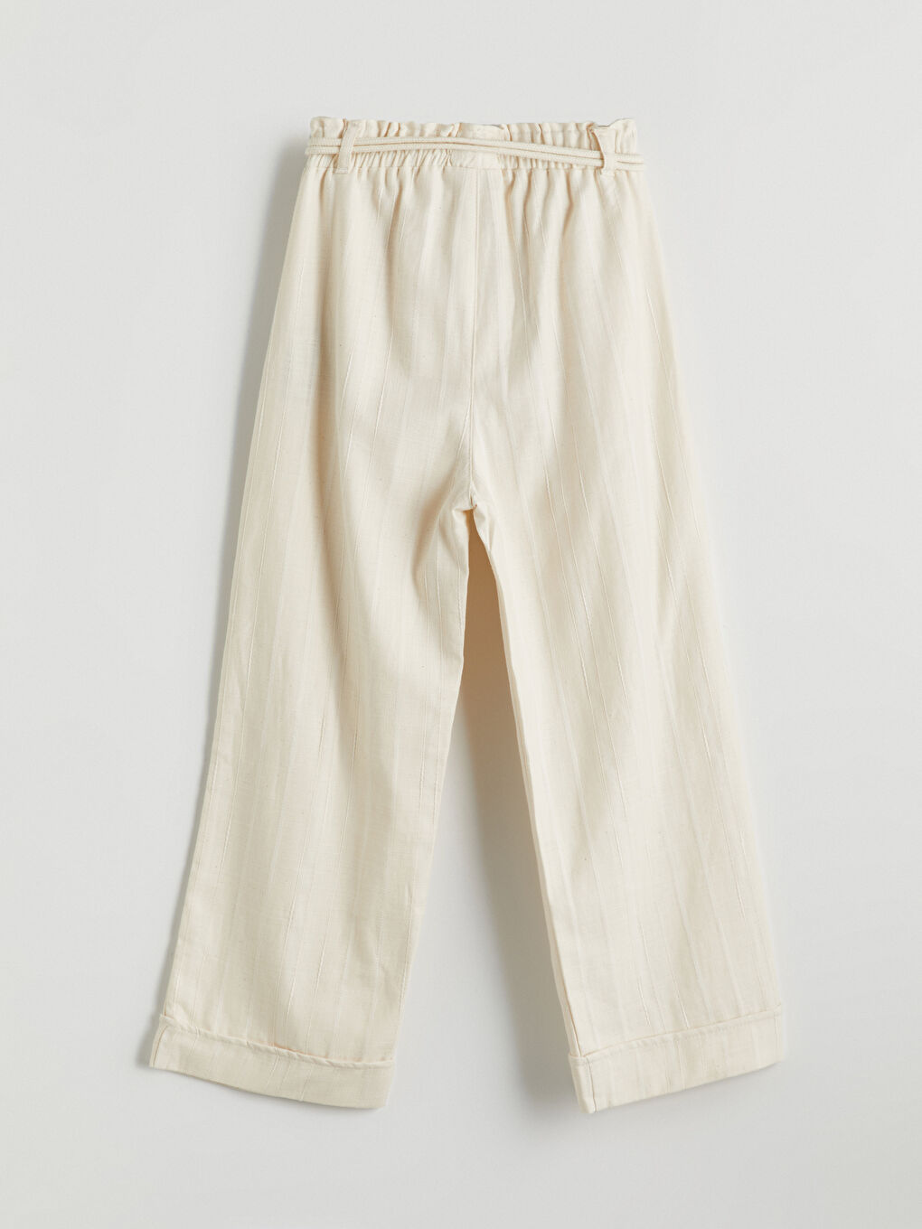 LCW Kids Bej Beli Lastikli Kız Çocuk Pantolon - 3
