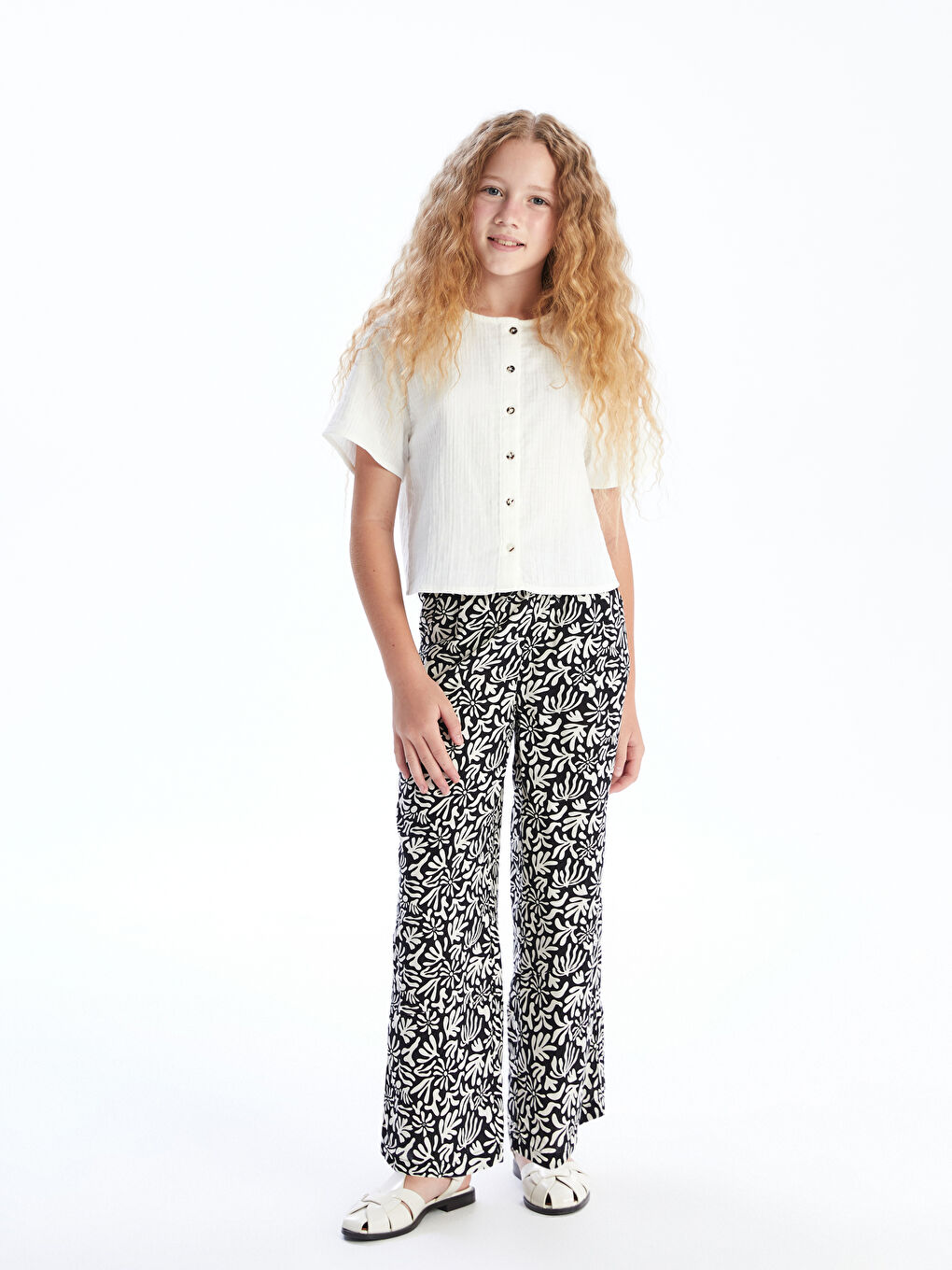 Elasticated Waist Girls' Trousers -S5ET87Z4-LQJ