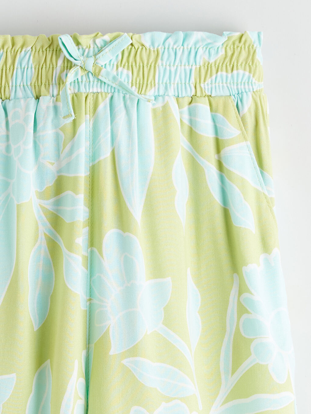 سروال بنات بخصر مطاطي-1