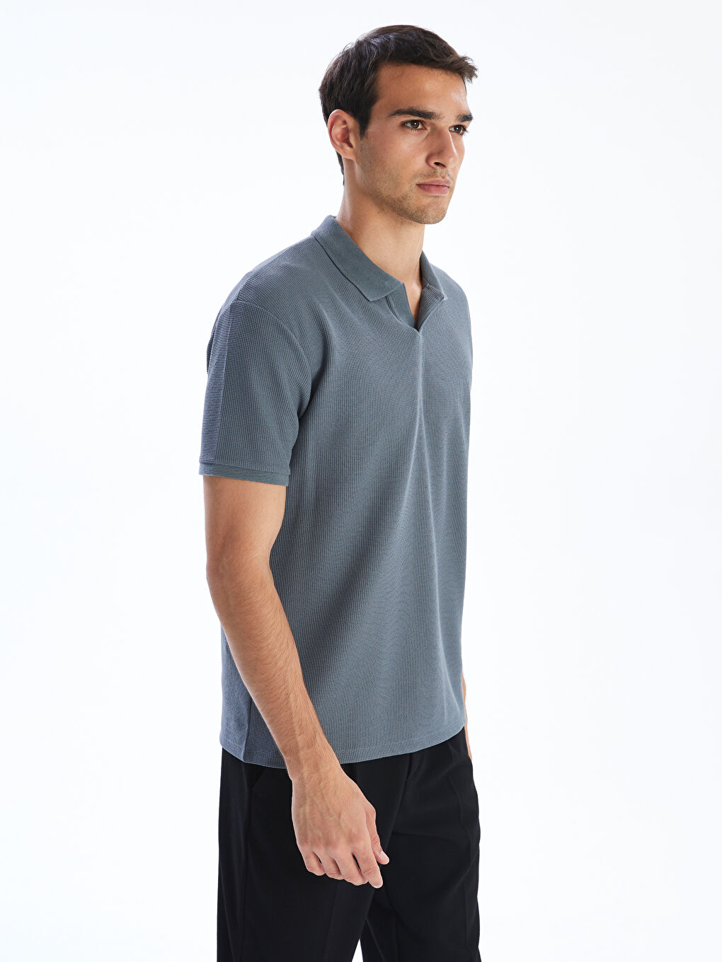 Polo Neck Short Sleeve Men's T-Shirt -S5ET98Z8-KKY