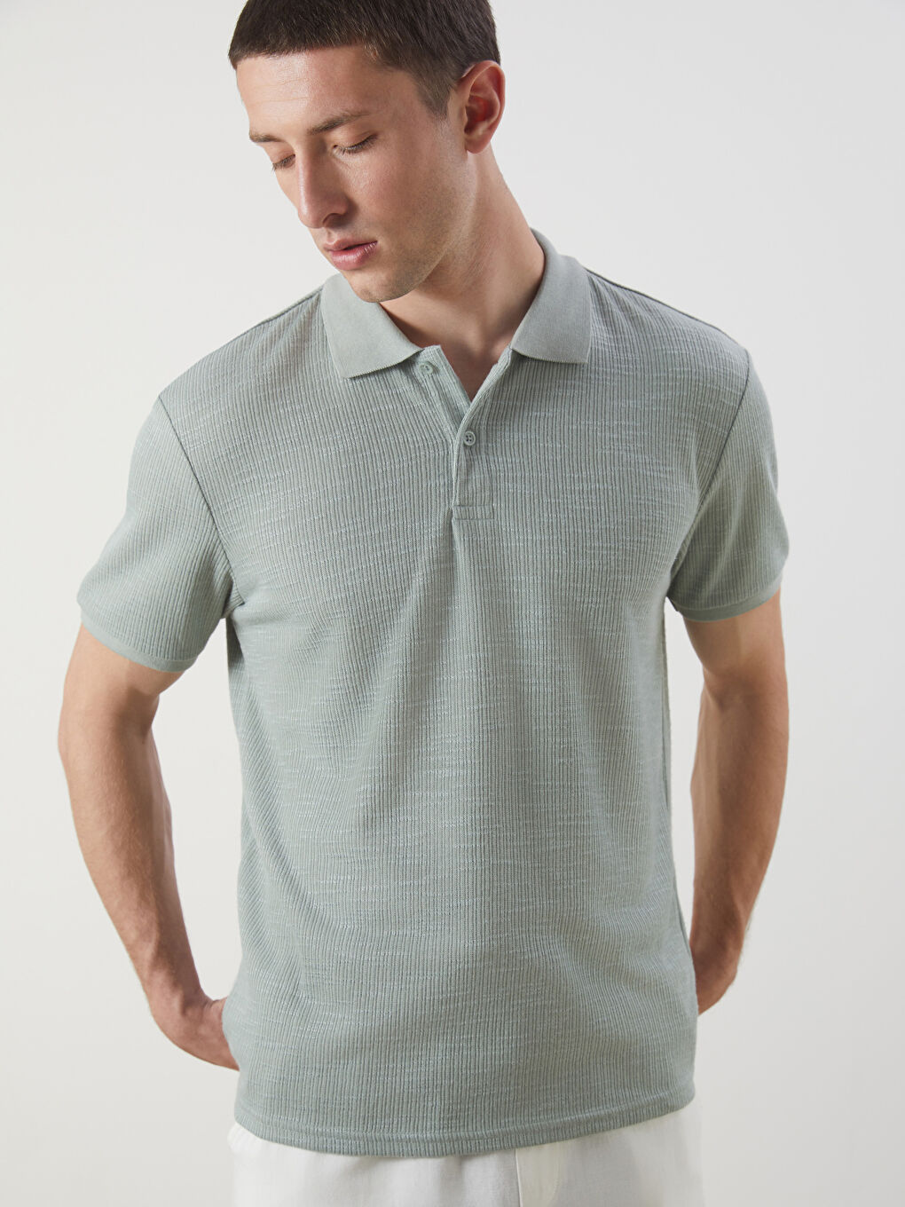 LCW Vision Men's Polo Neck T-Shirt -S5ET99Z8-J1R