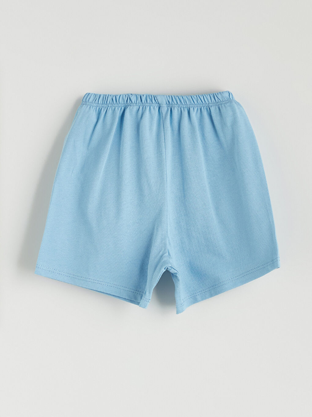 Mavi Beli Lastikli Erkek Bebek Şort-1
