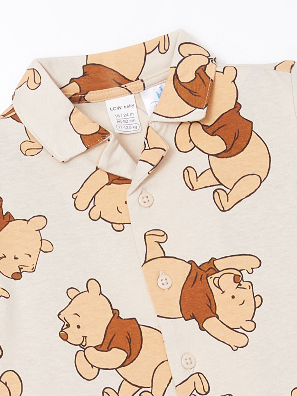Winnie The Pooh Printed Boy'S Baby Pajama Set With Shorts -S5EU21Z1-LQA