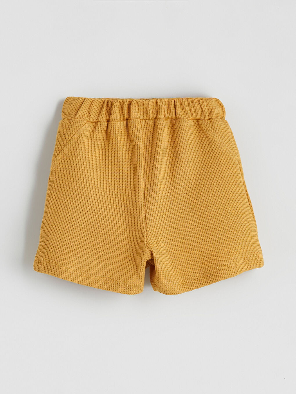 Sarı Beli Lastikli Erkek Bebek Şort