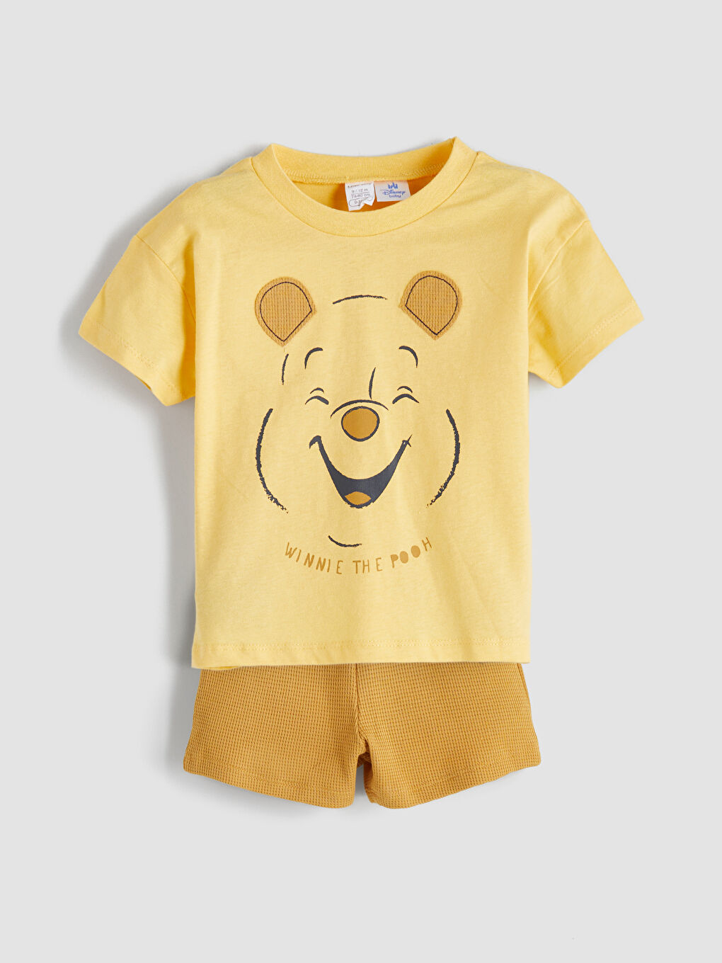 Sarı Winnie the Pooh Baskılı Erkek Bebek Tişört