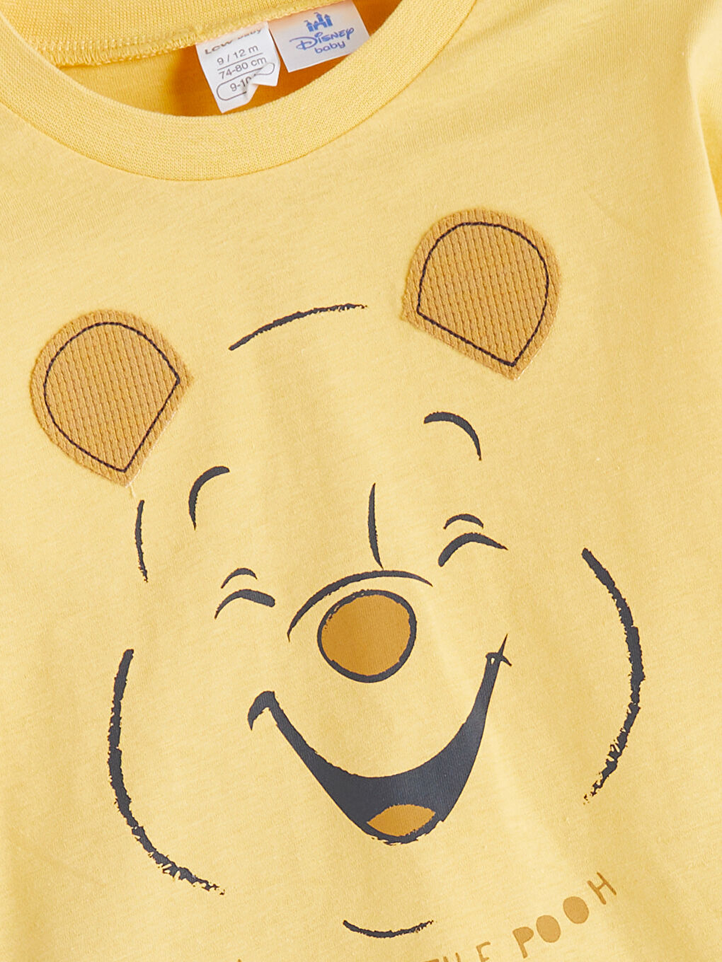 Sarı Winnie the Pooh Baskılı Erkek Bebek Tişört-2