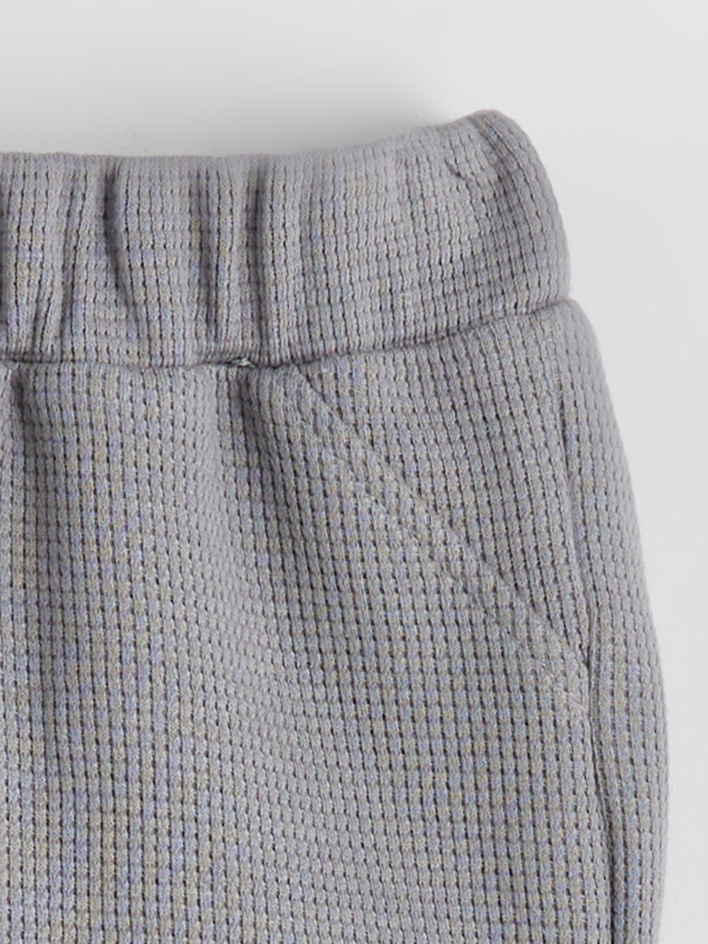 Gri Beli Lastikli Erkek Bebek Şort-2