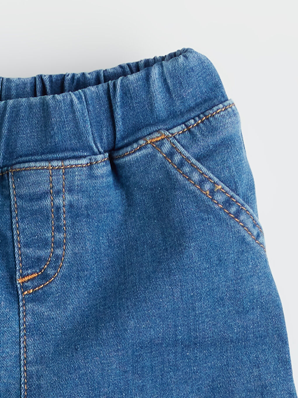 İndigo Beli Lastikli Erkek Bebek Şort-1