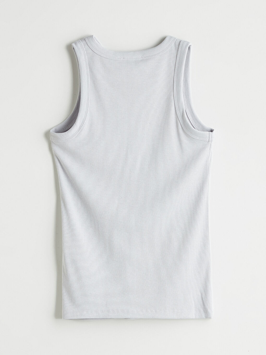 Gri Bisiklet Yaka Taşlı Kadın Atlet-5