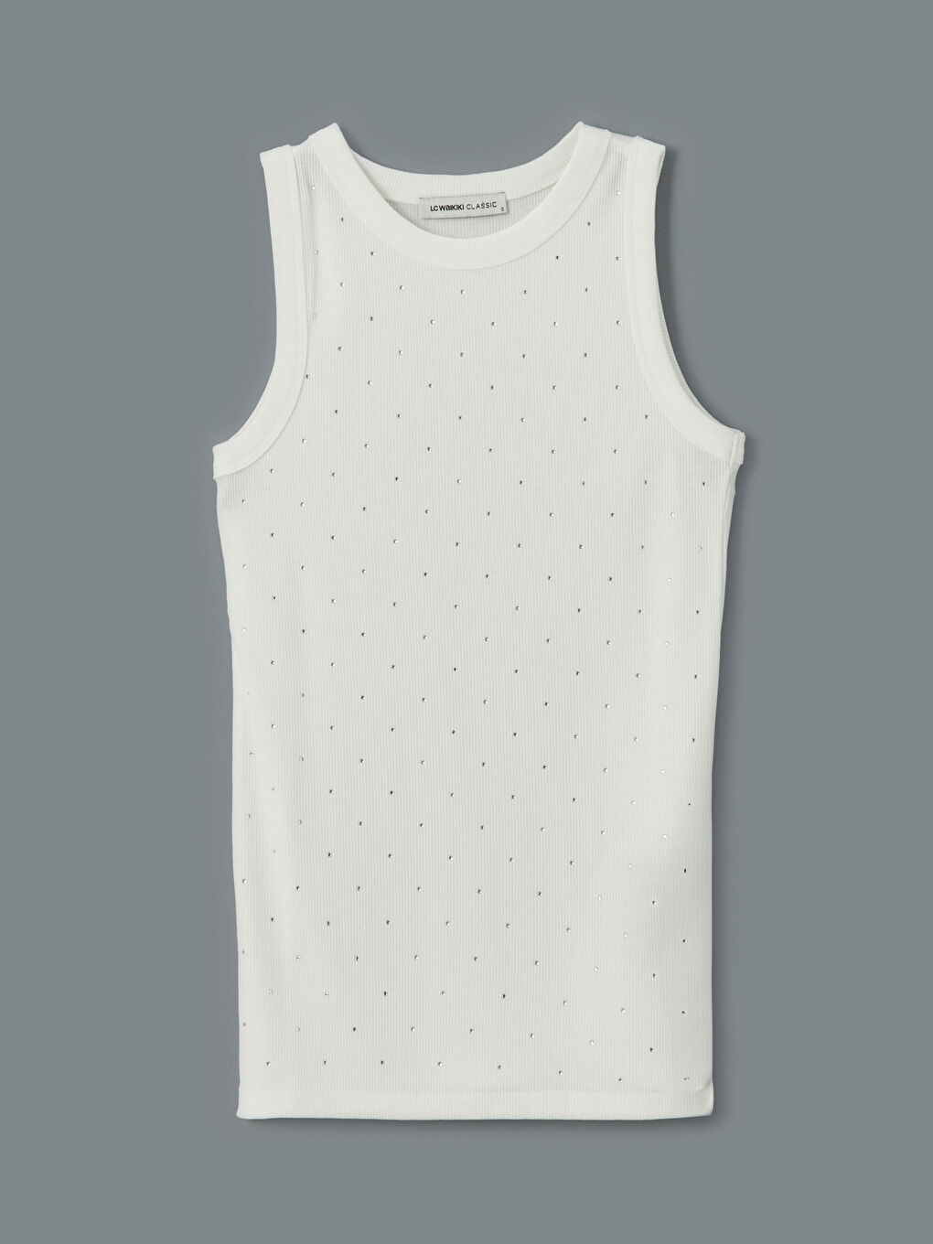 Crew Neck Bejeweled Women’S Tank Top -S5EU60Z8-R9J