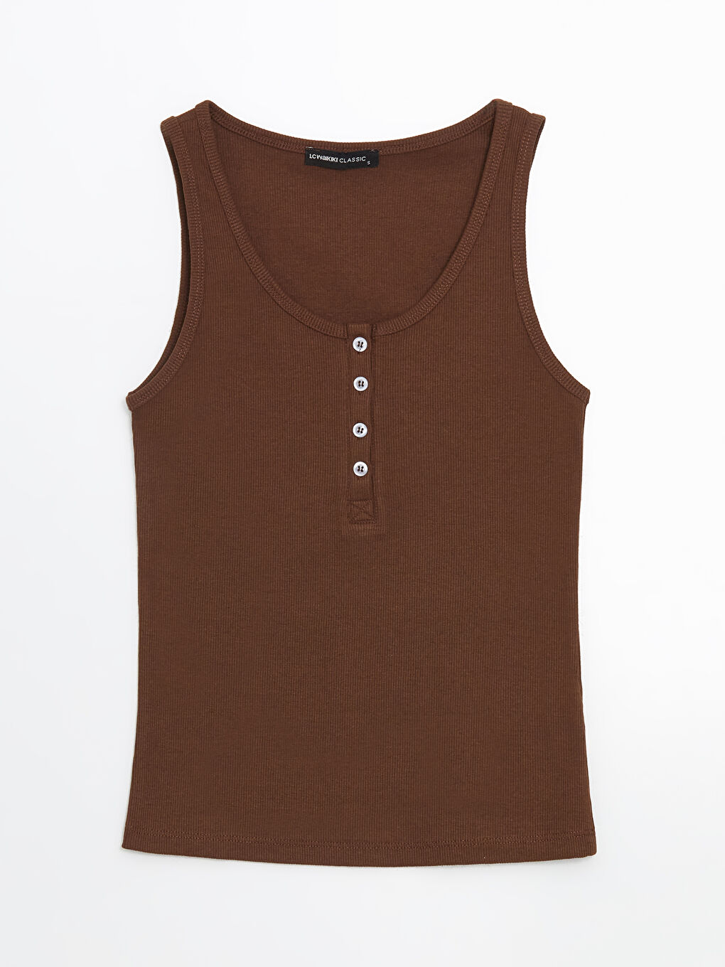 U Neck Textured Women's Tank Top -S5EU61Z8-HKA