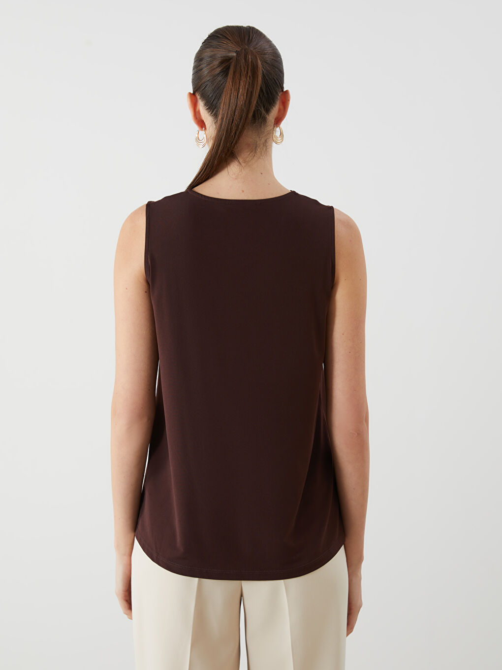 V-Neck Women's Blouse -S5EU63Z8-D2N